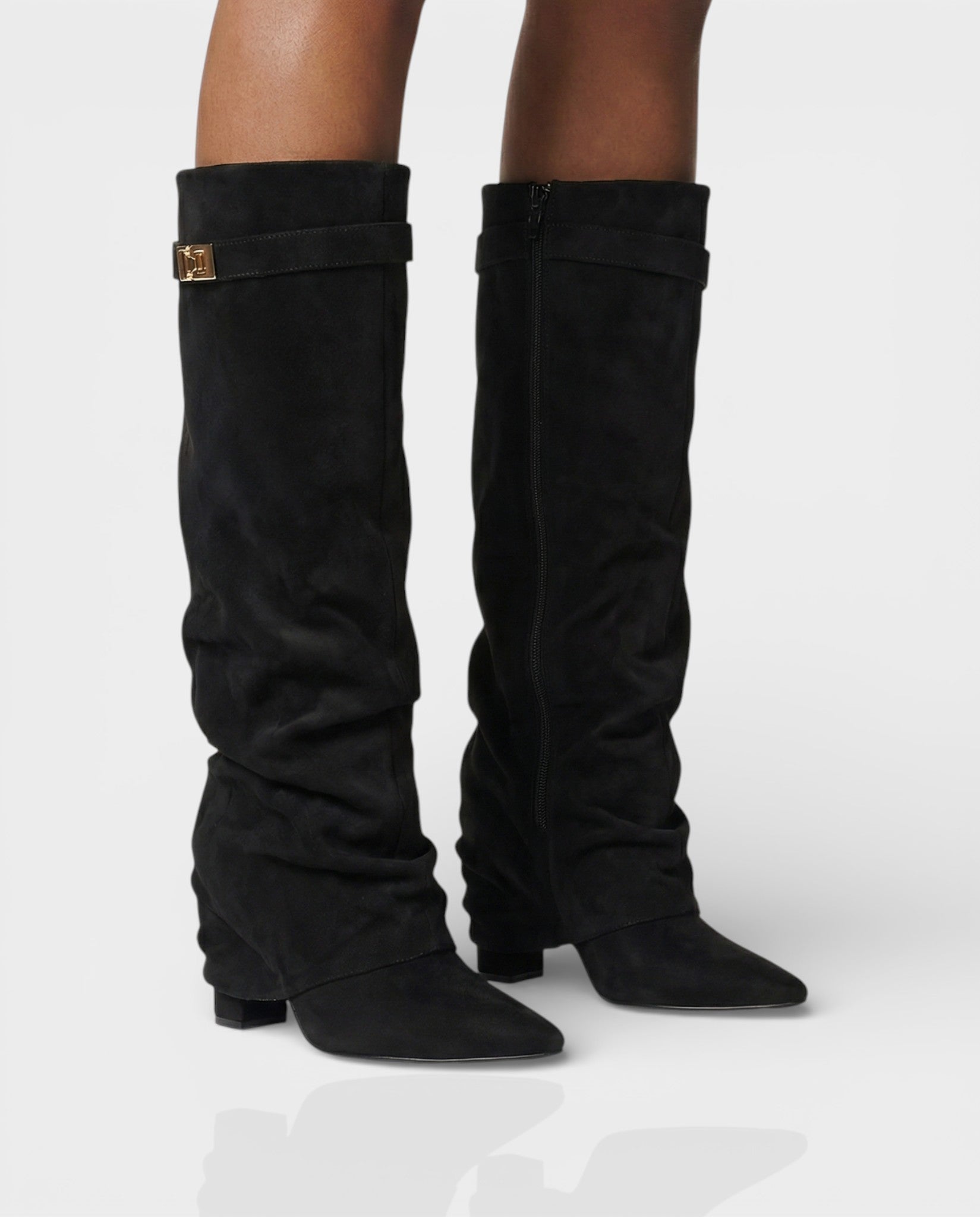 MAISY | Slouchy Pointed-Toe Knee-High Boots