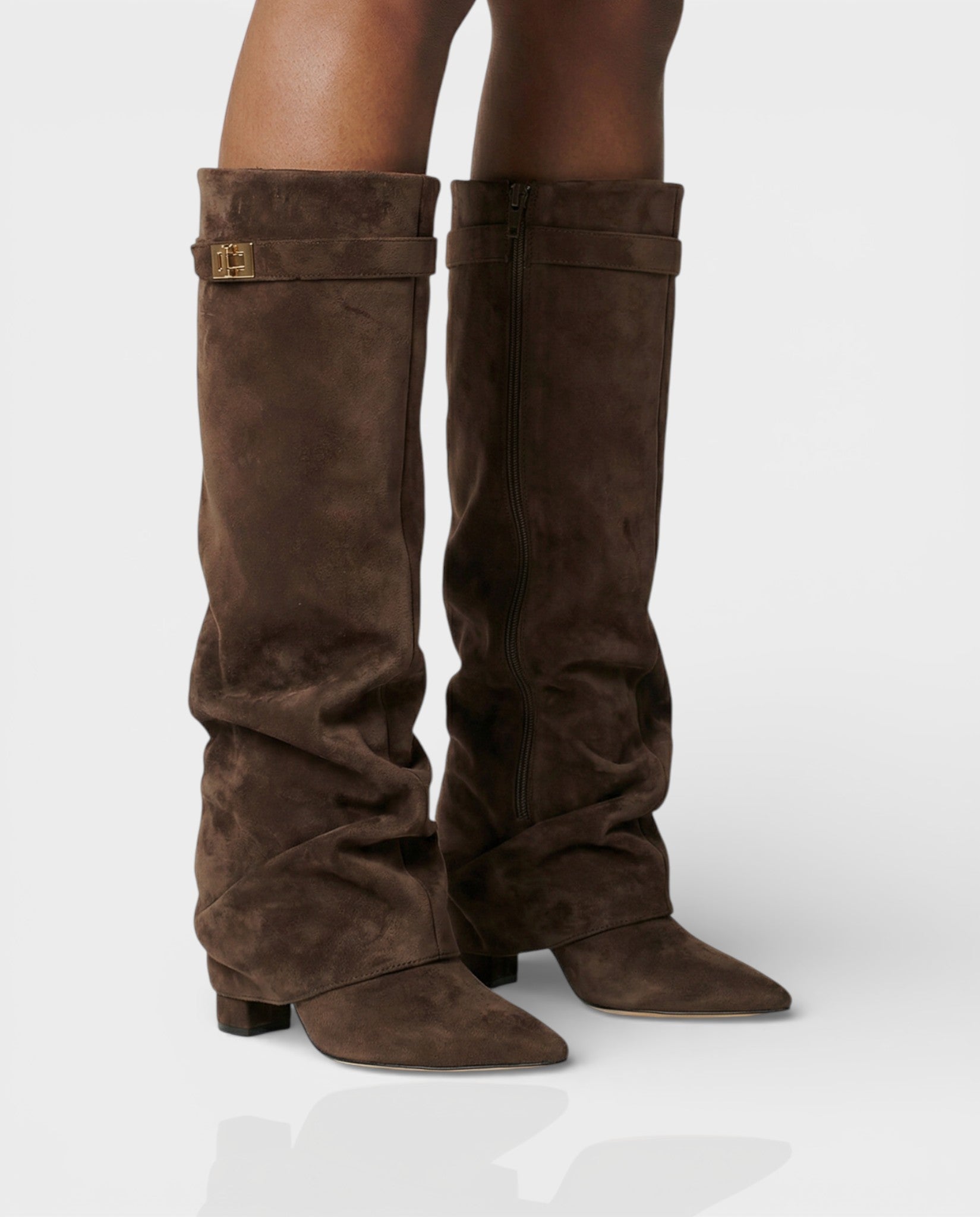 MAISY | Slouchy Pointed-Toe Knee-High Boots