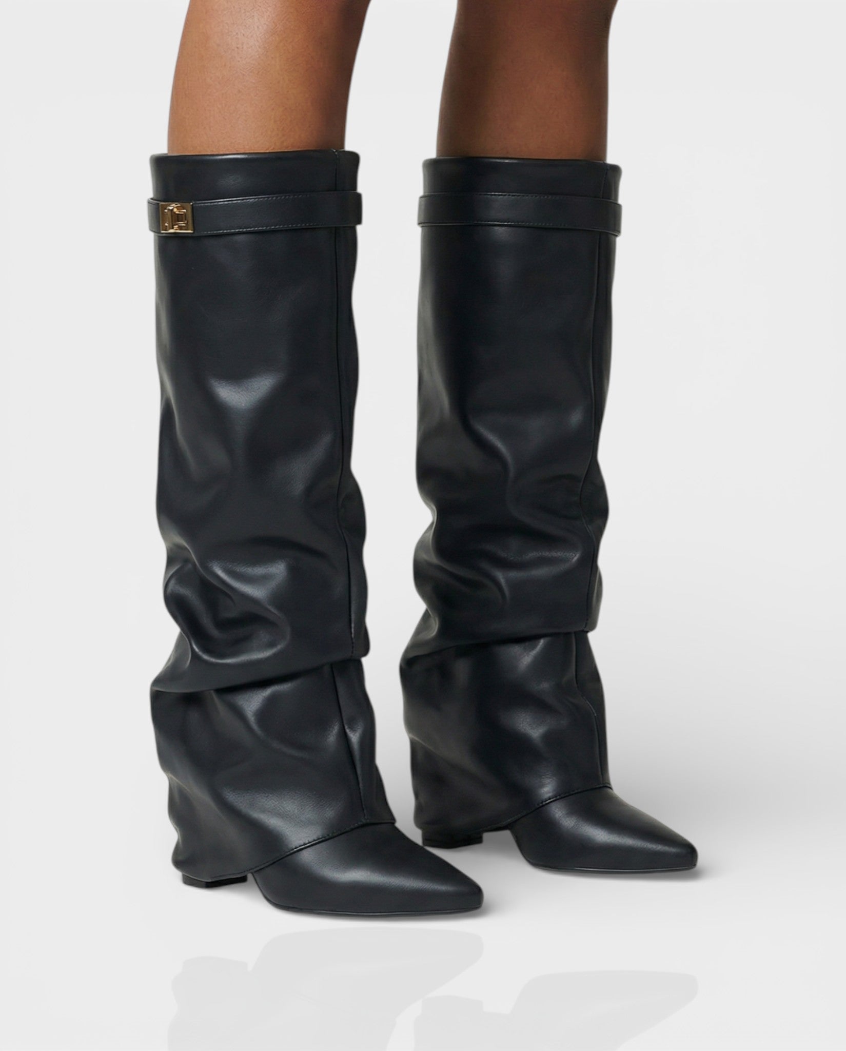 MAISY | Slouchy Pointed-Toe Knee-High Boots