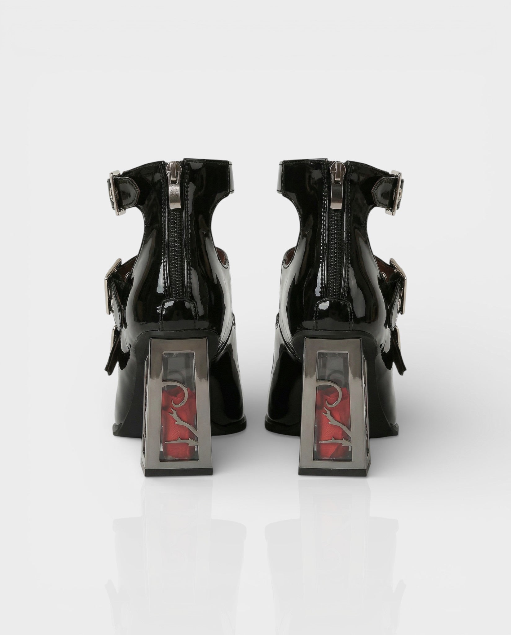 MARIBEL | Sharp Toe Gothic Clasp Heels Tall Heel