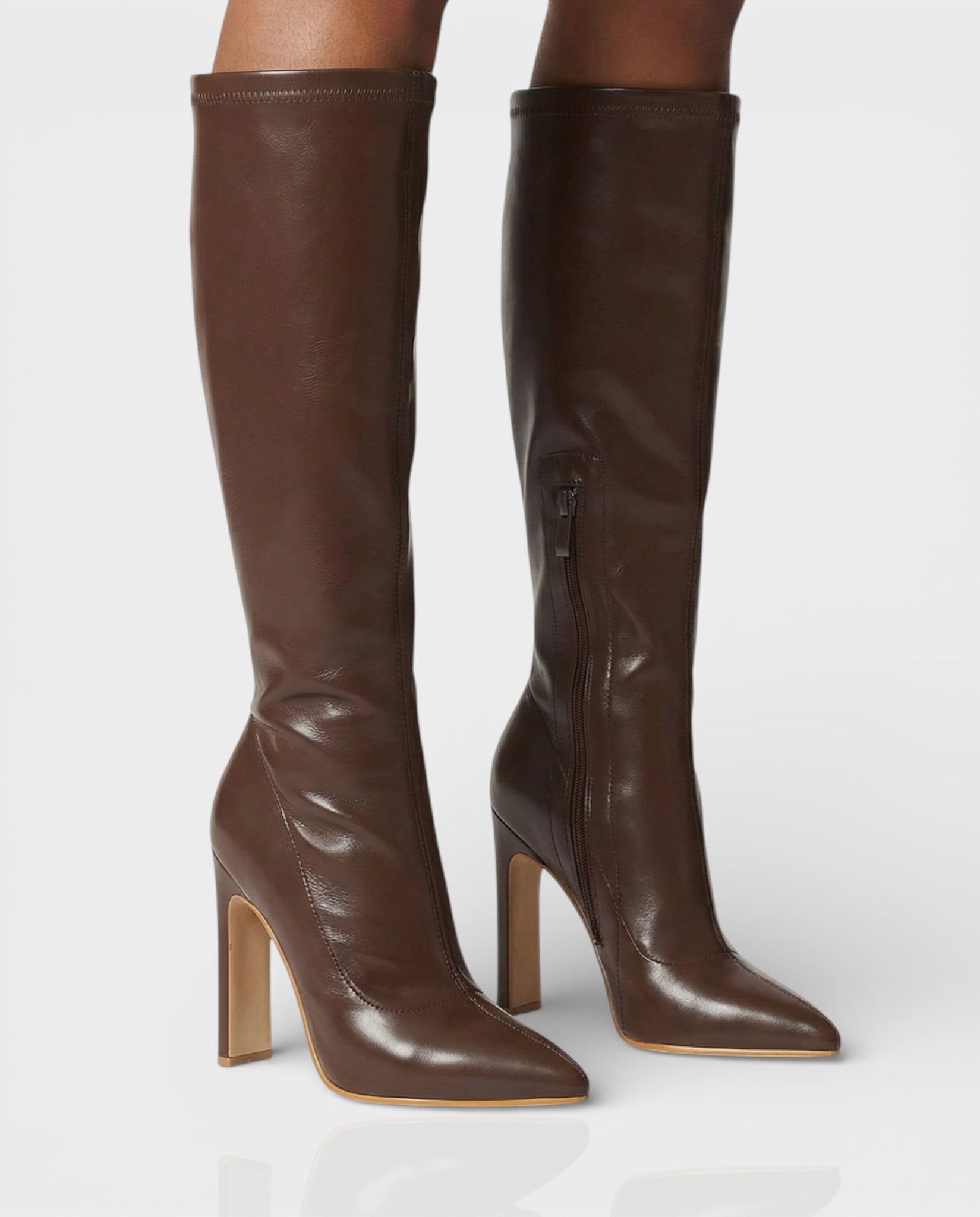 CHARLIE | Faux Leather Knee-High Boots
