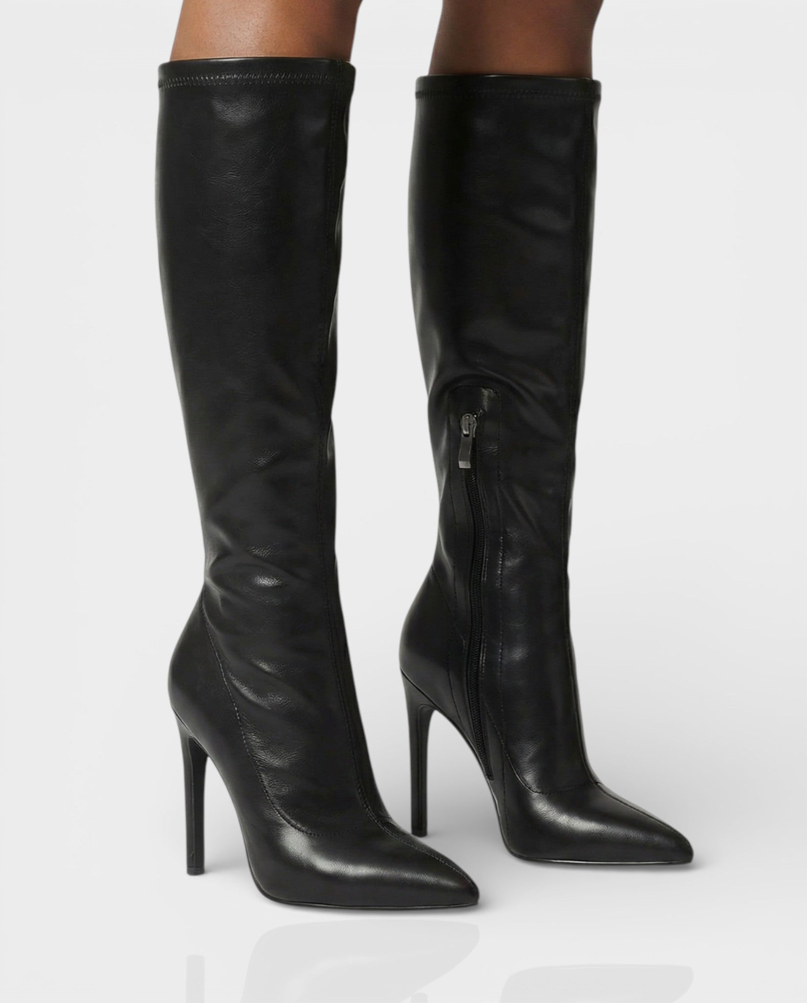 CHARLIE | Faux Leather Knee-High Boots