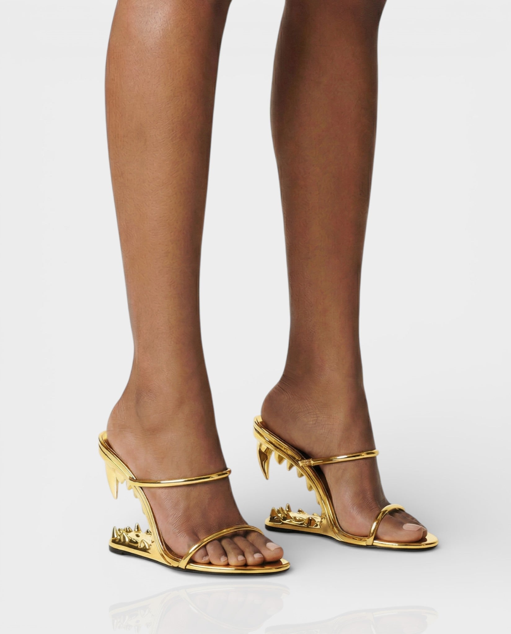 MALAYA | Fang Sculpted Heel Sandals
