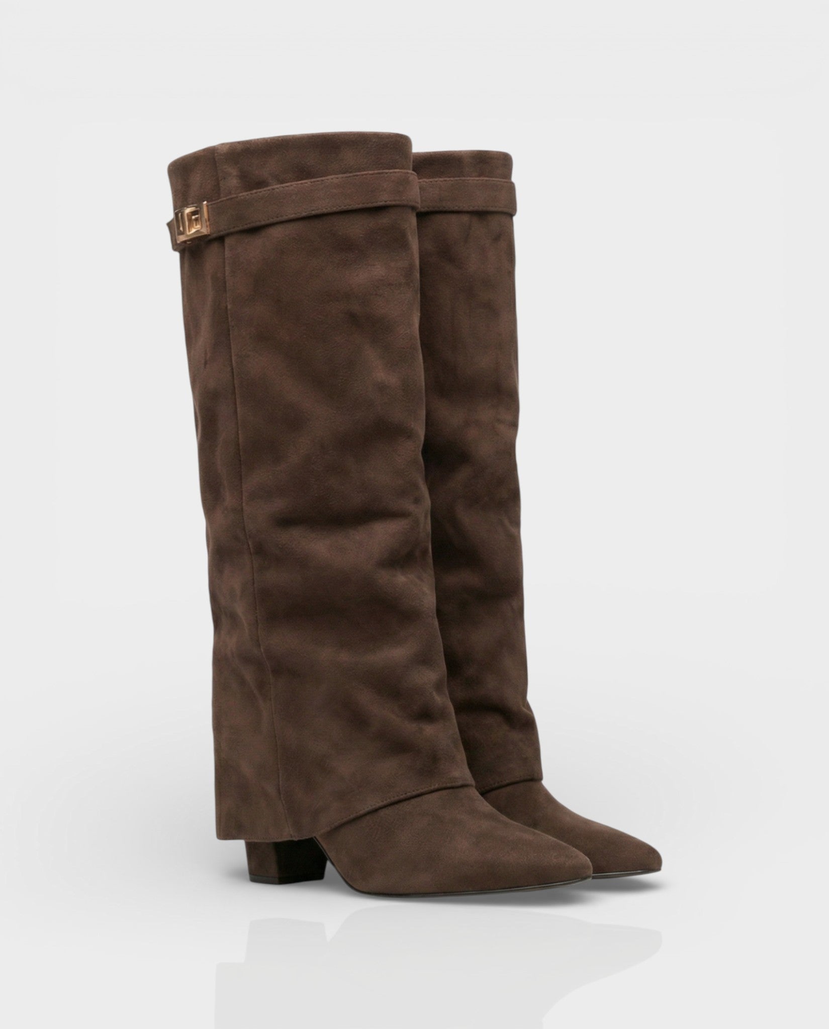 MAISY | Straight Pointed-Toe Knee-High Boots