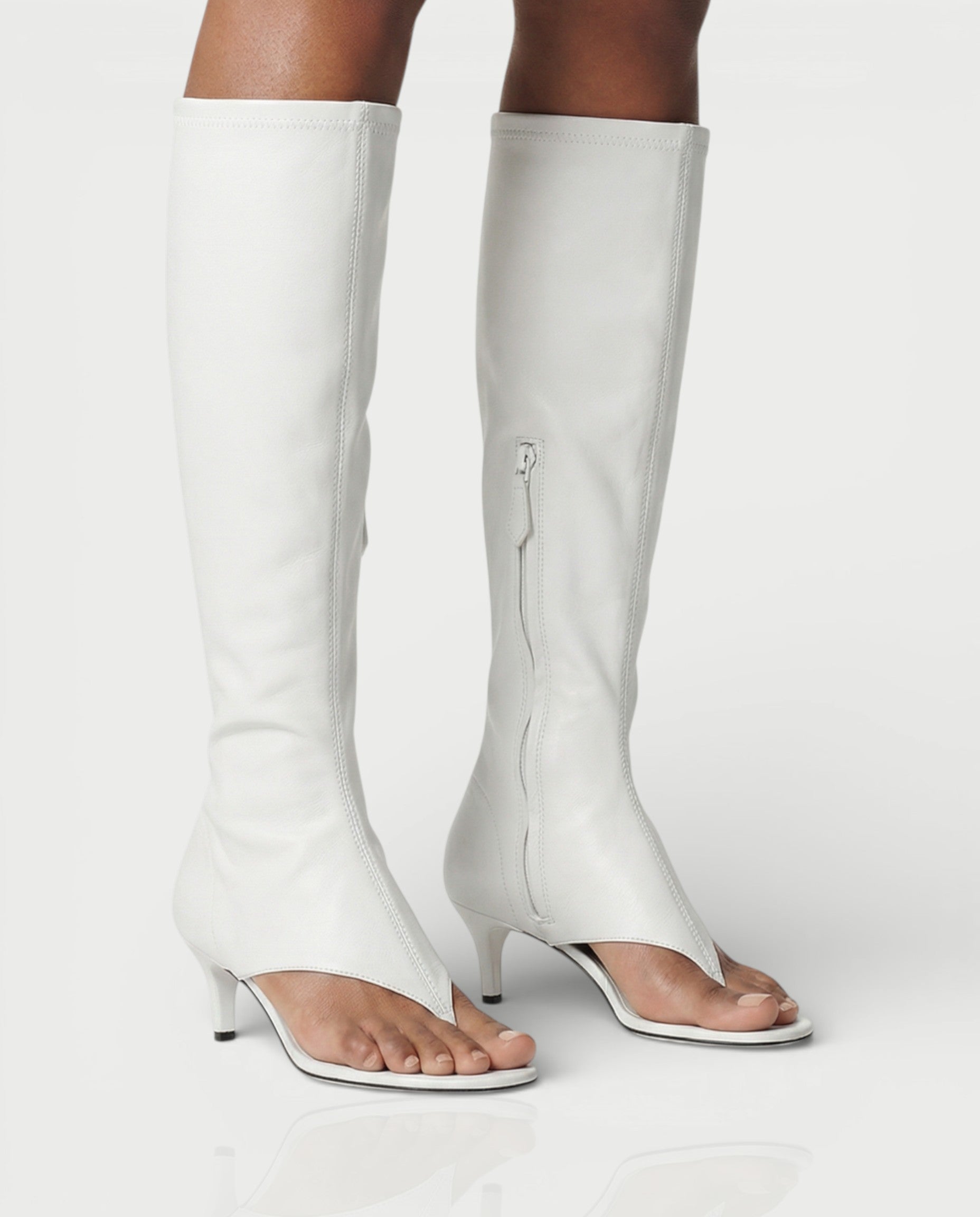 HOLIRA | Knee-High Thong Sandal Heels