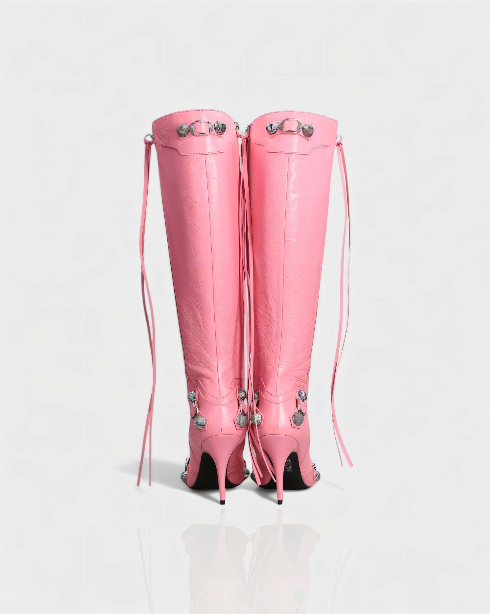 WENA | Studded Pointed Toe Knee-High Boots