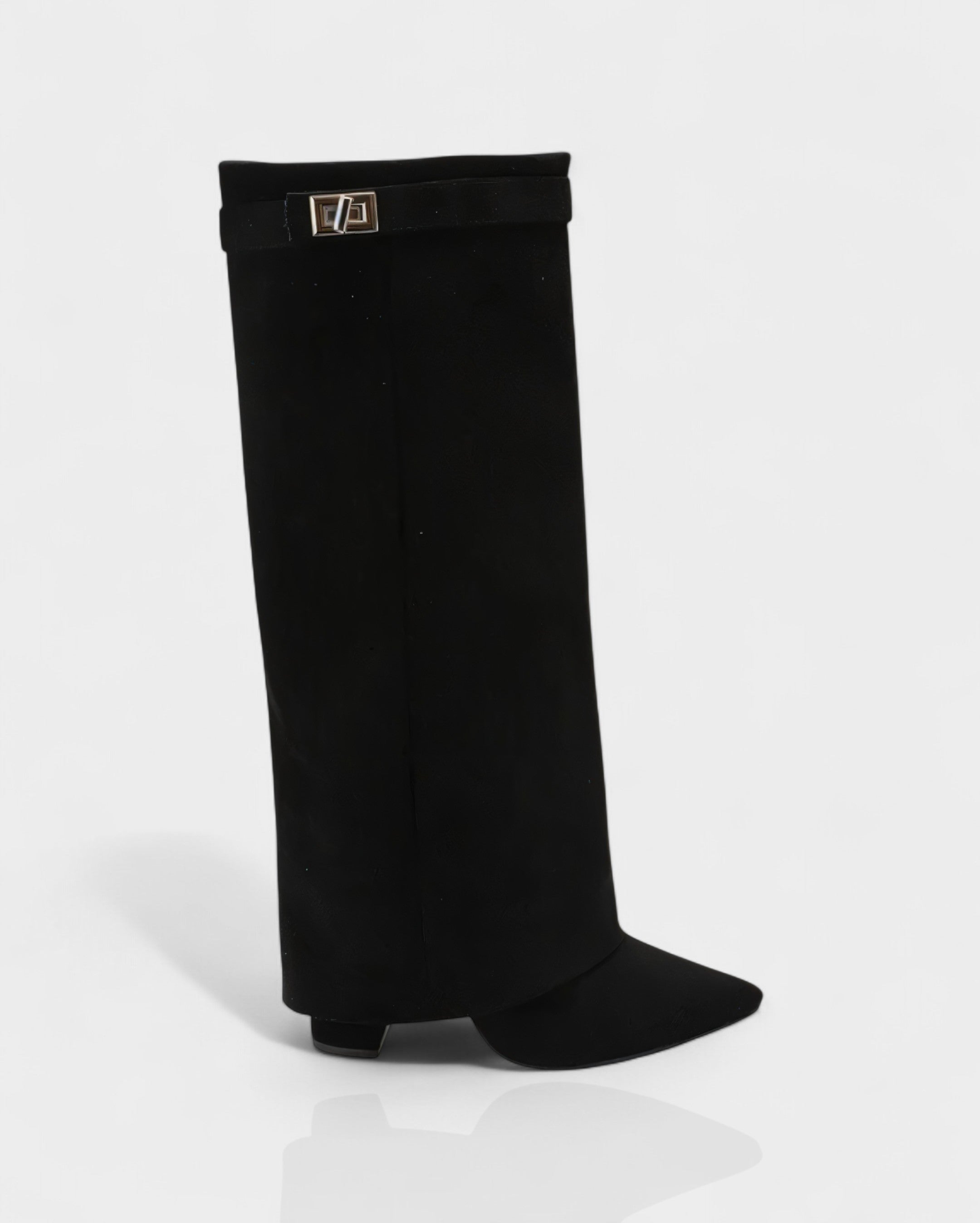 MAISY | Straight Pointed-Toe Knee-High Boots