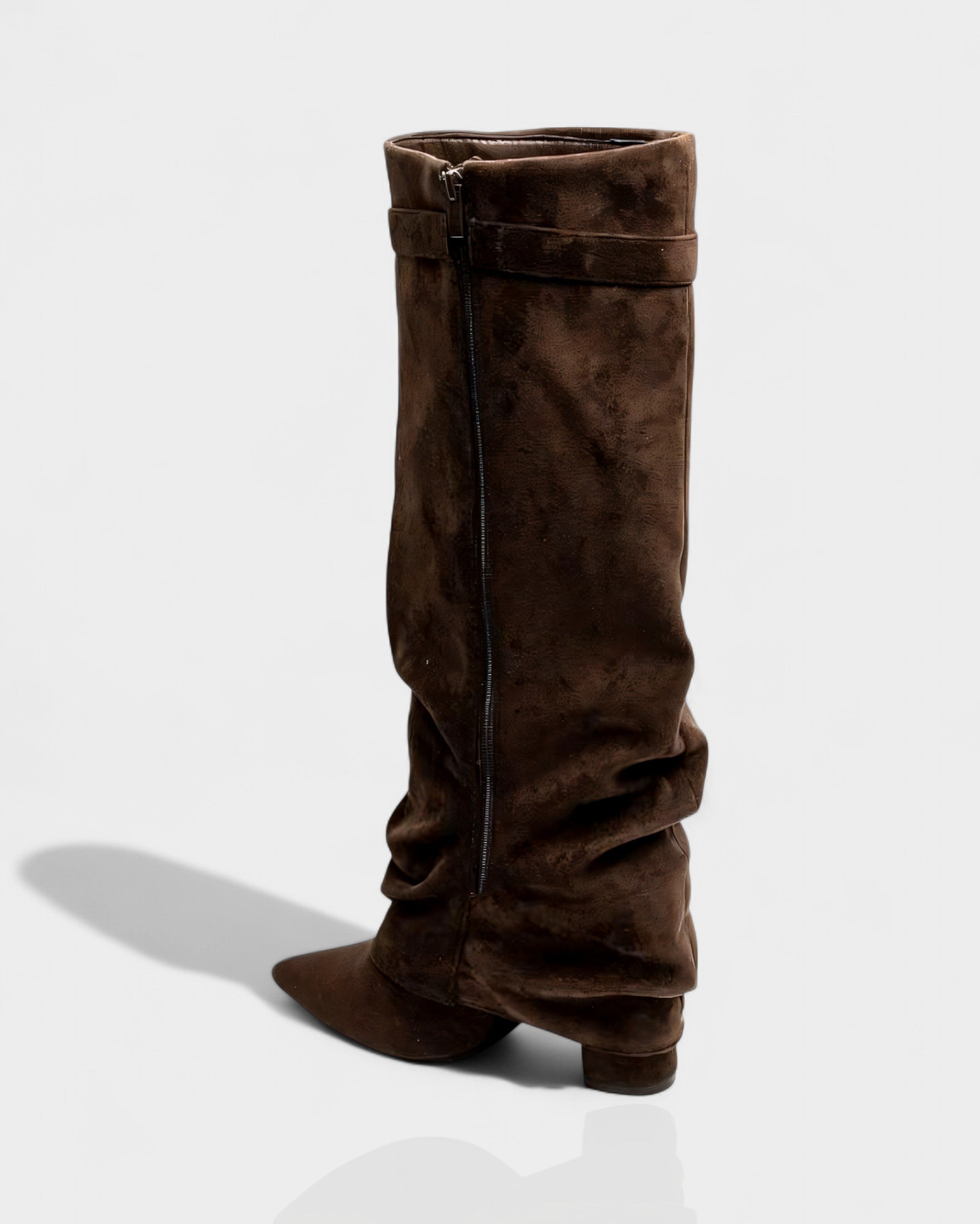 MAISY | Slouchy Pointed-Toe Knee-High Boots