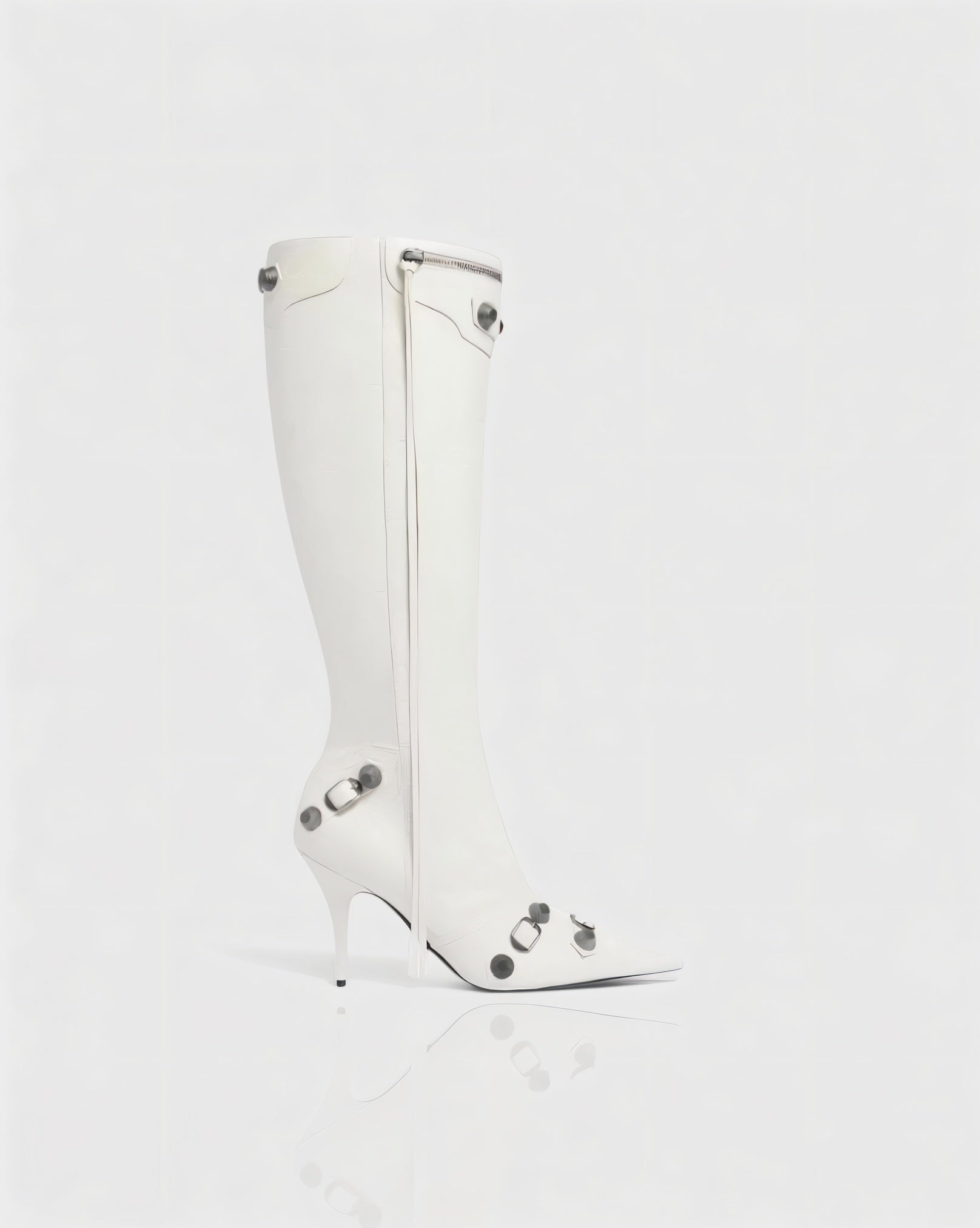 WENA | Studded Pointed Toe Knee-High Boots
