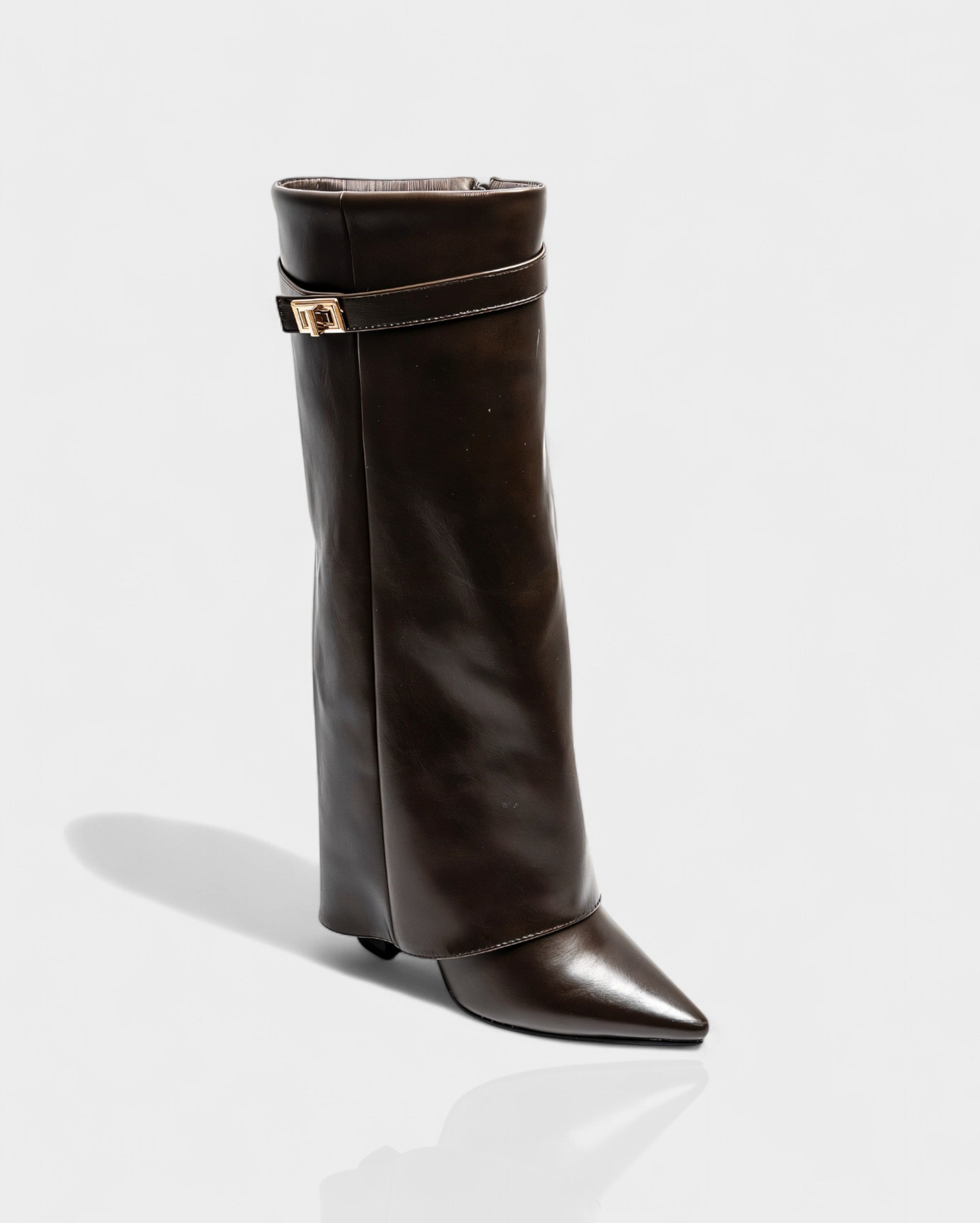 MAISY | Straight Pointed-Toe Knee-High Boots