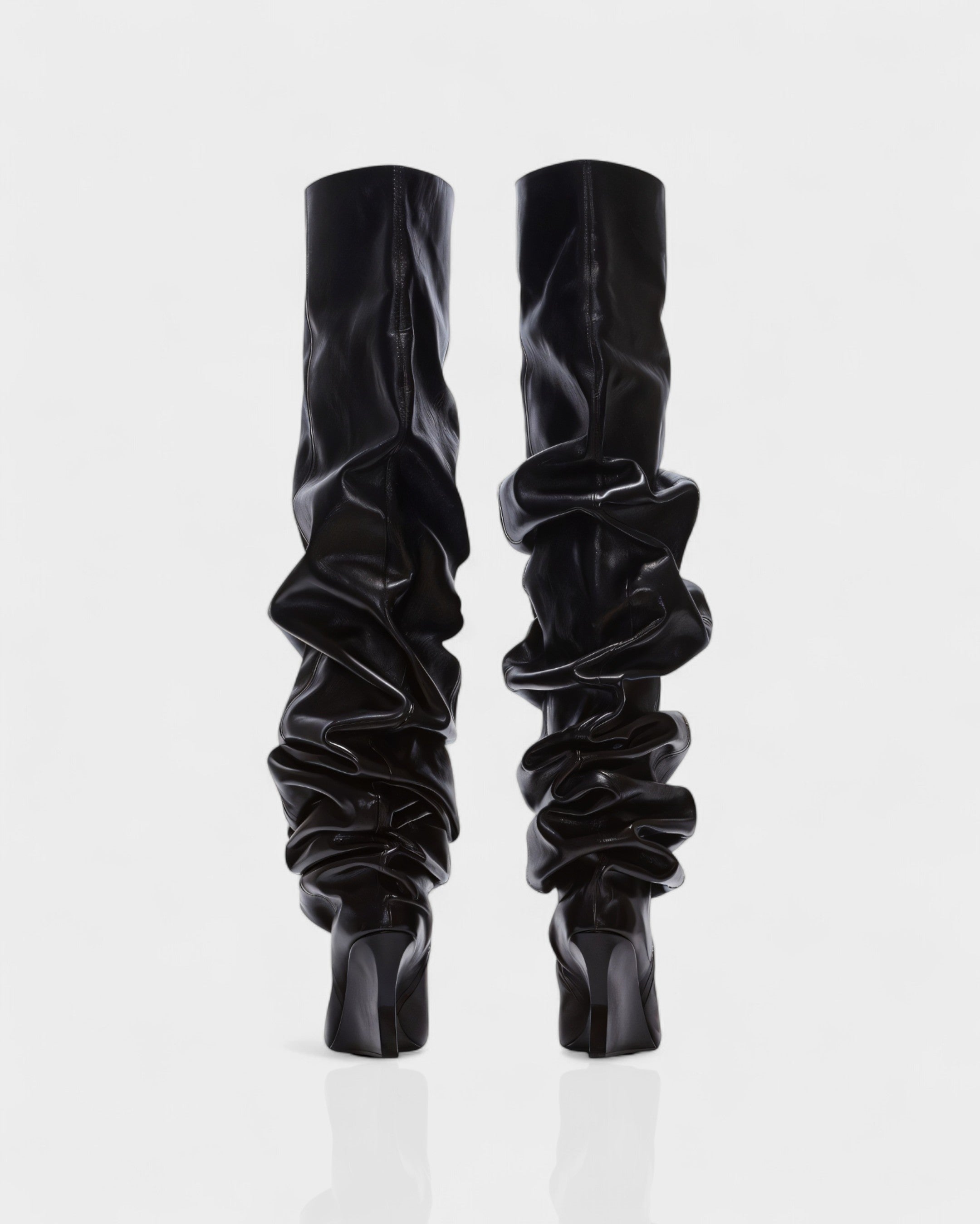 ELOURA | Slouch Knee-High Wedge Heel Boots