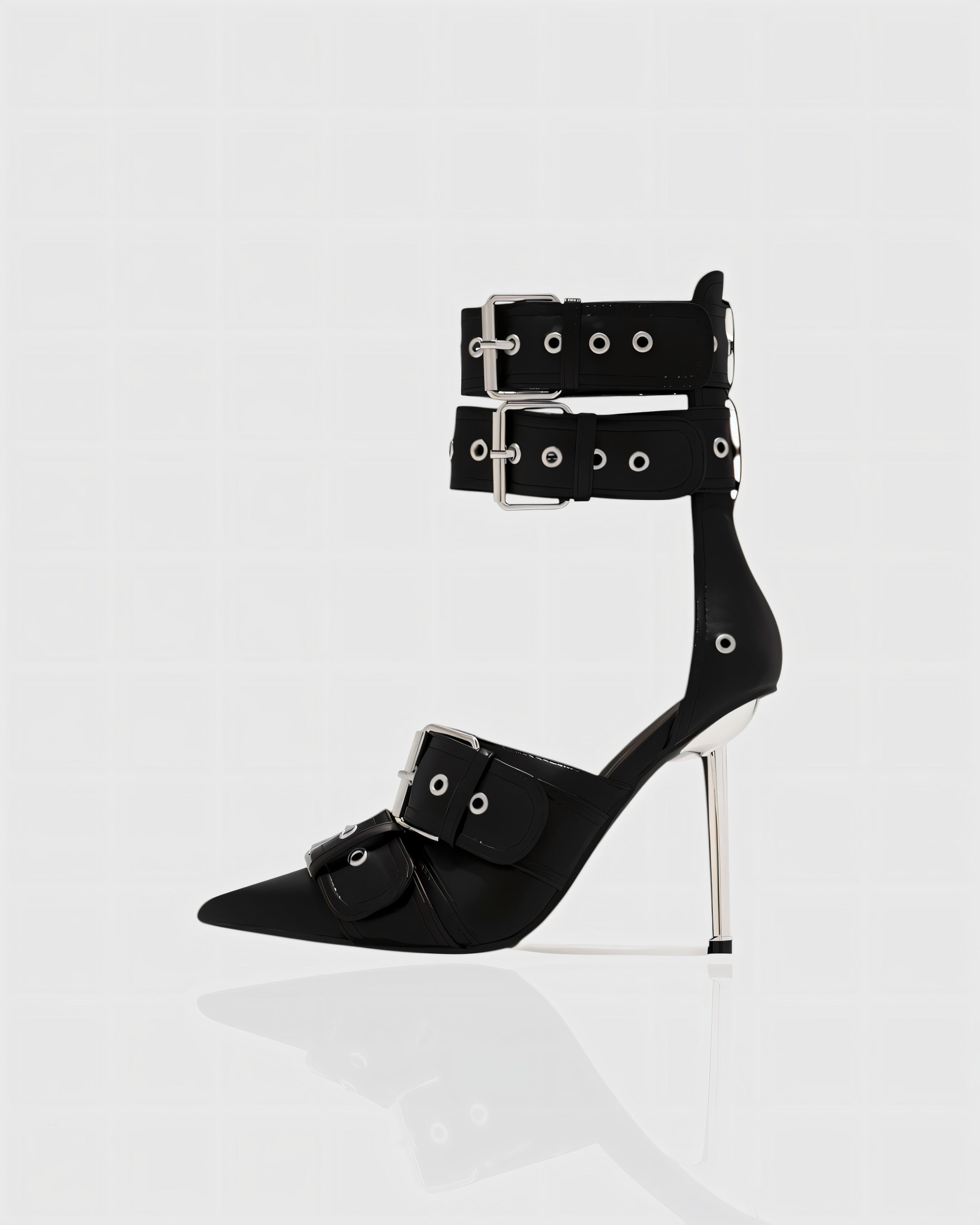 MARILYN | Buckle Strap Pointed-Toe Stiletto Heels