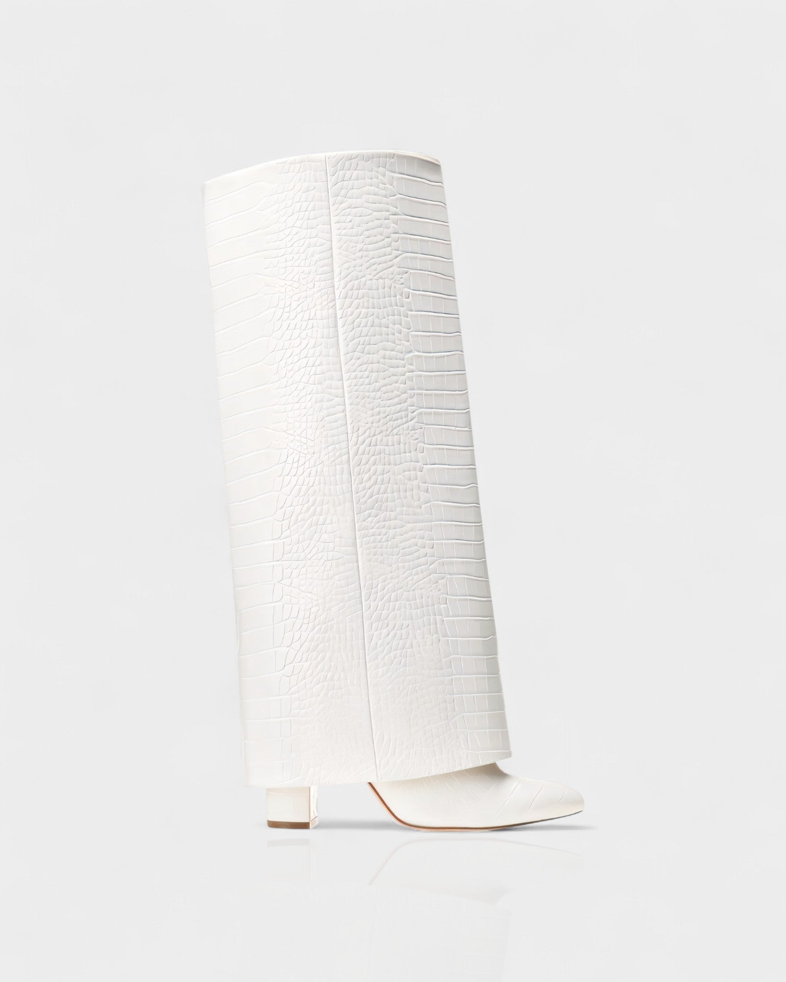 MAISY | Straight Faux Crocodile Boots