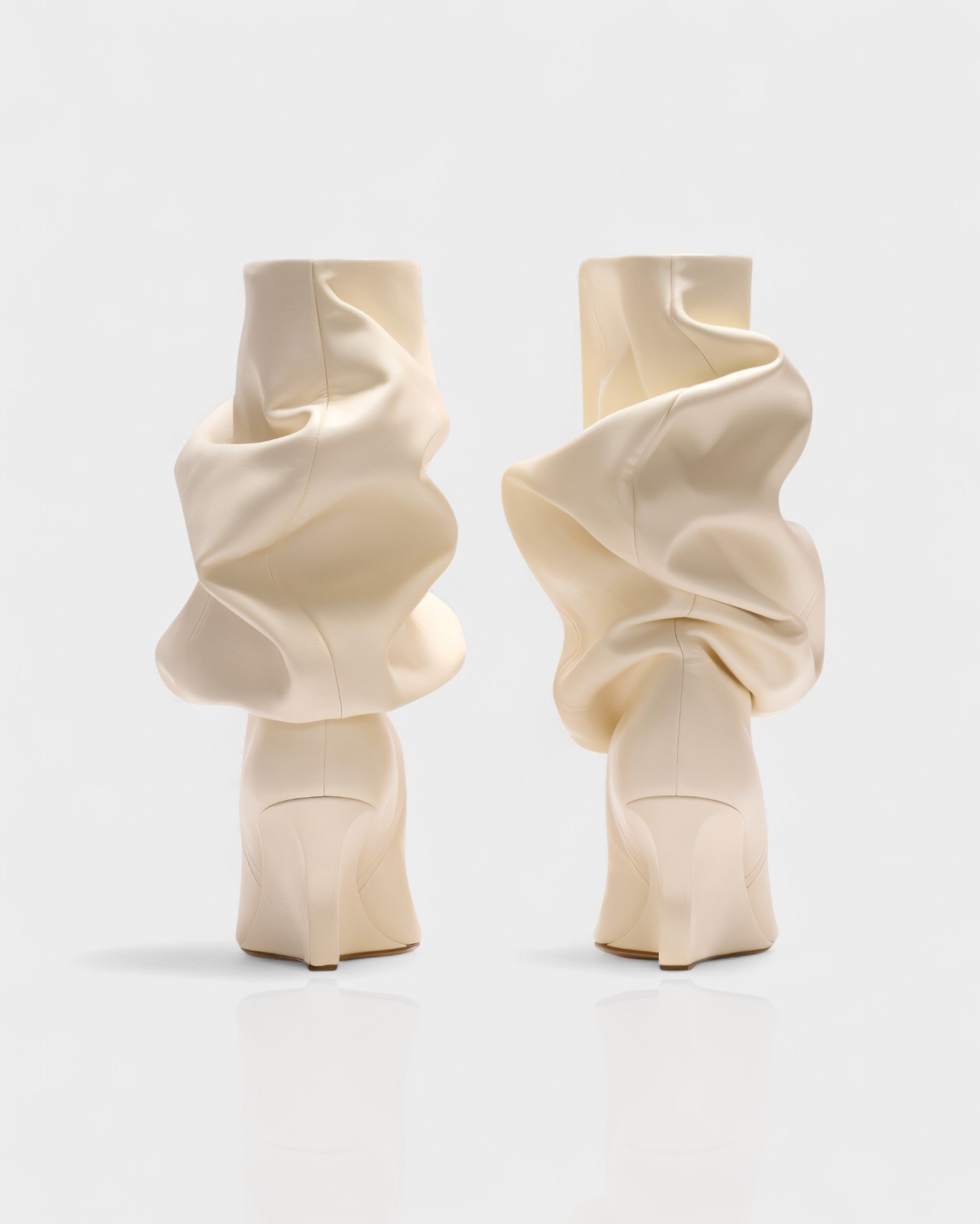 IRELLE | Slouchy Faux Leather Pointed Wedge Heel Boots
