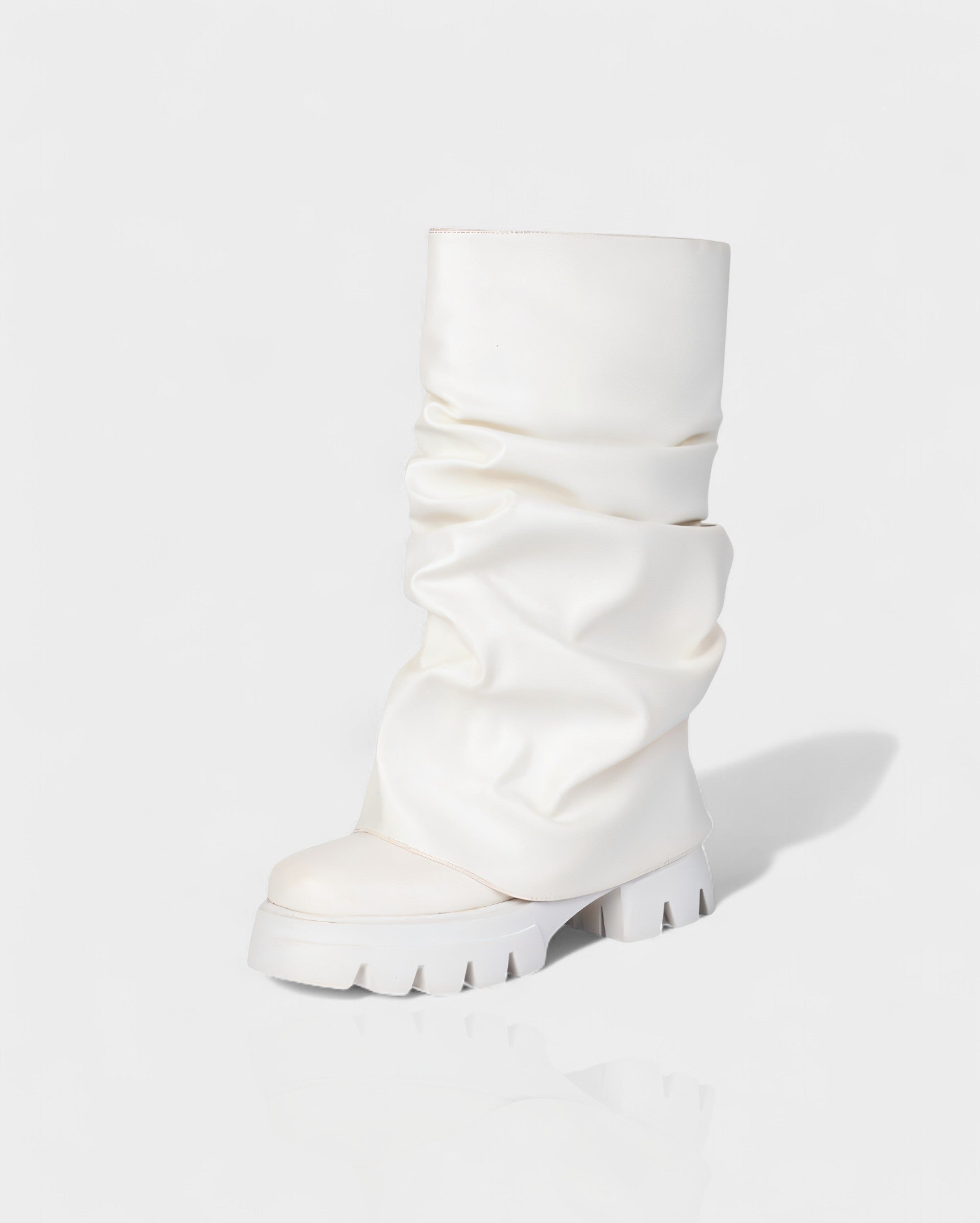 CRISTINA | Slouchy Platform Mid-Calf Boots