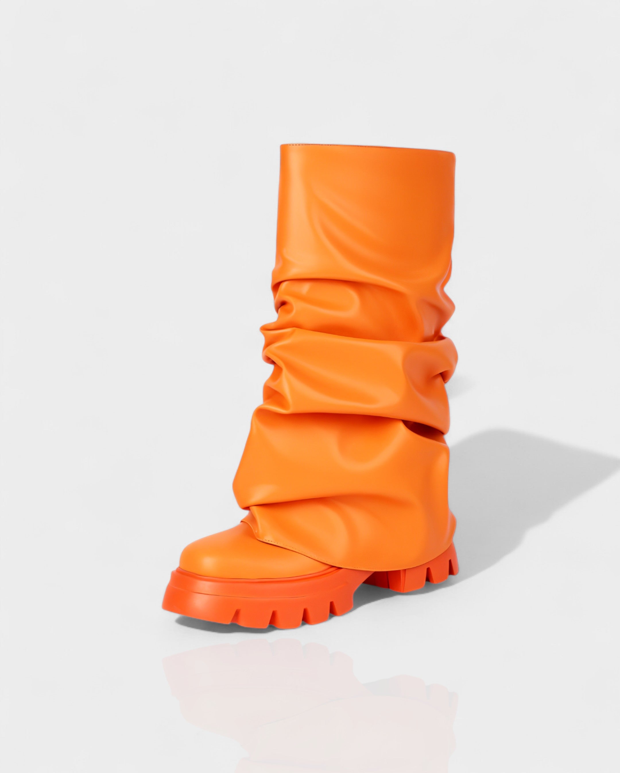 CRISTINA | Slouchy Platform Mid-Calf Boots