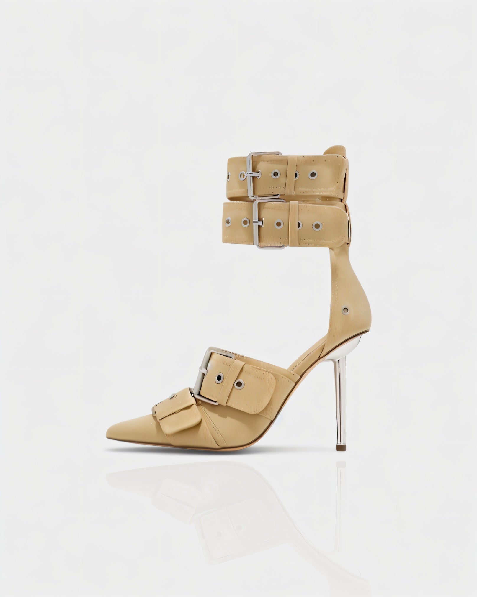 MARILYN | Buckle Strap Pointed-Toe Stiletto Heels