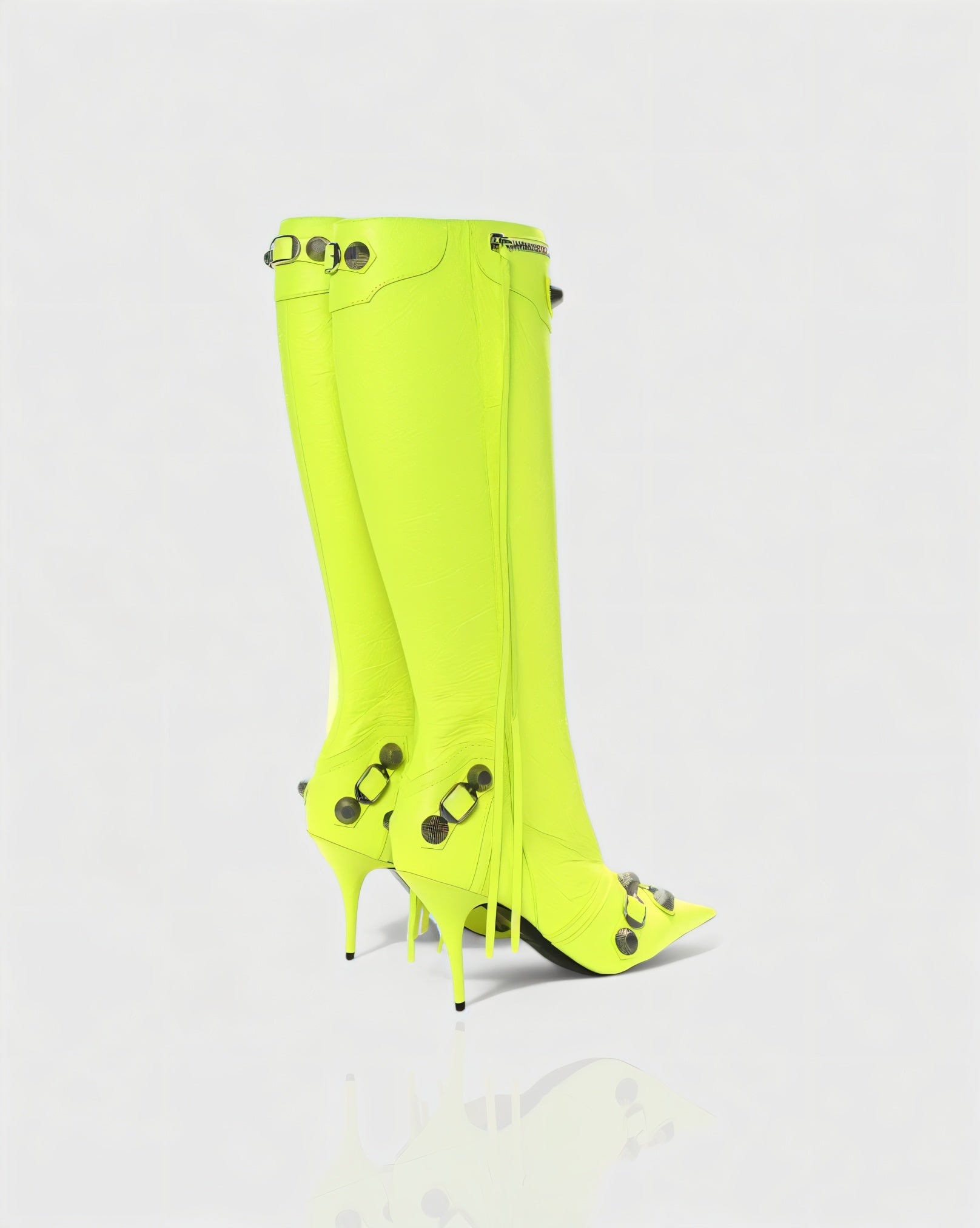 WENA | Studded Pointed Toe Knee-High Boots