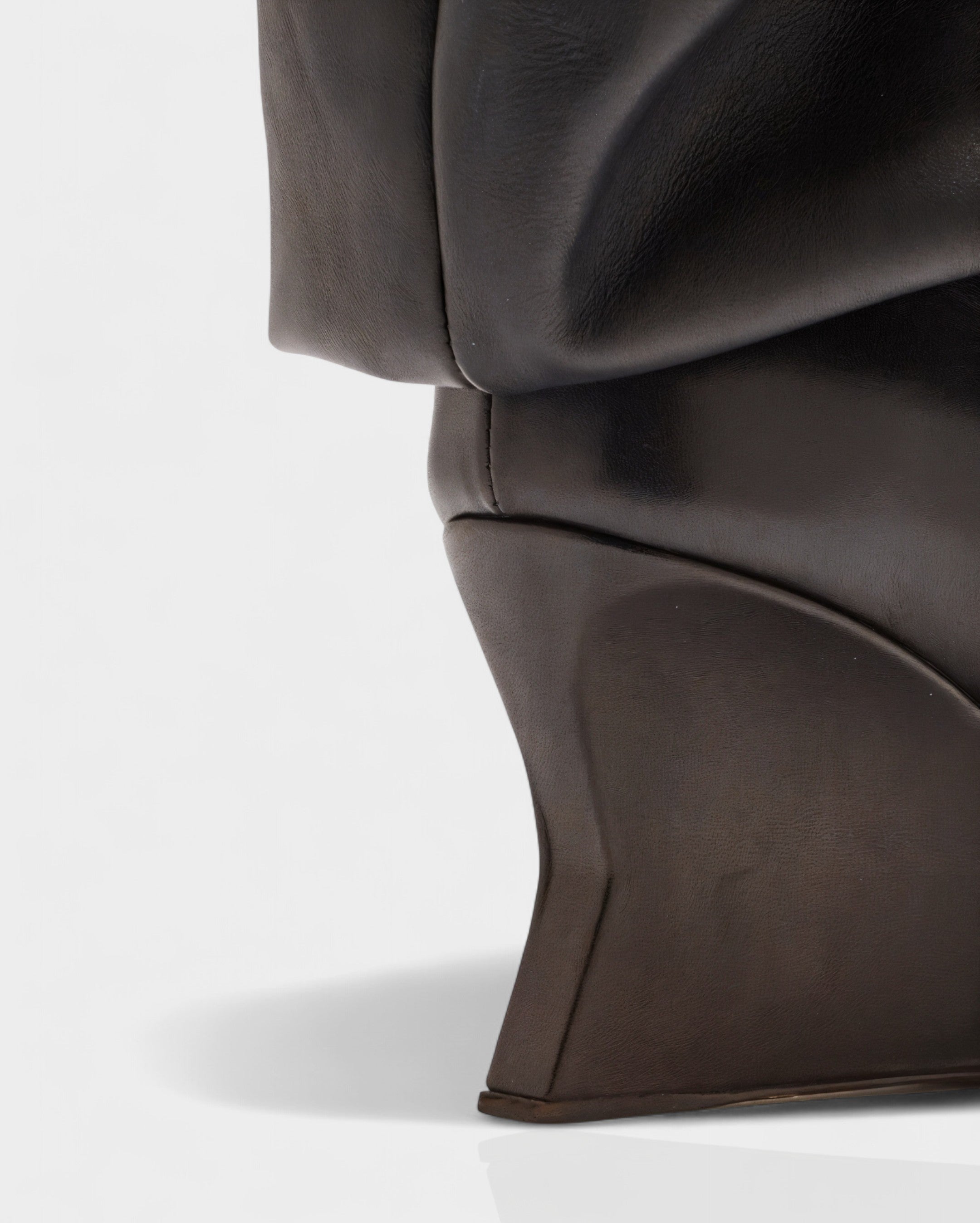 IRELLE | Slouchy Faux Leather Pointed Wedge Heel Boots