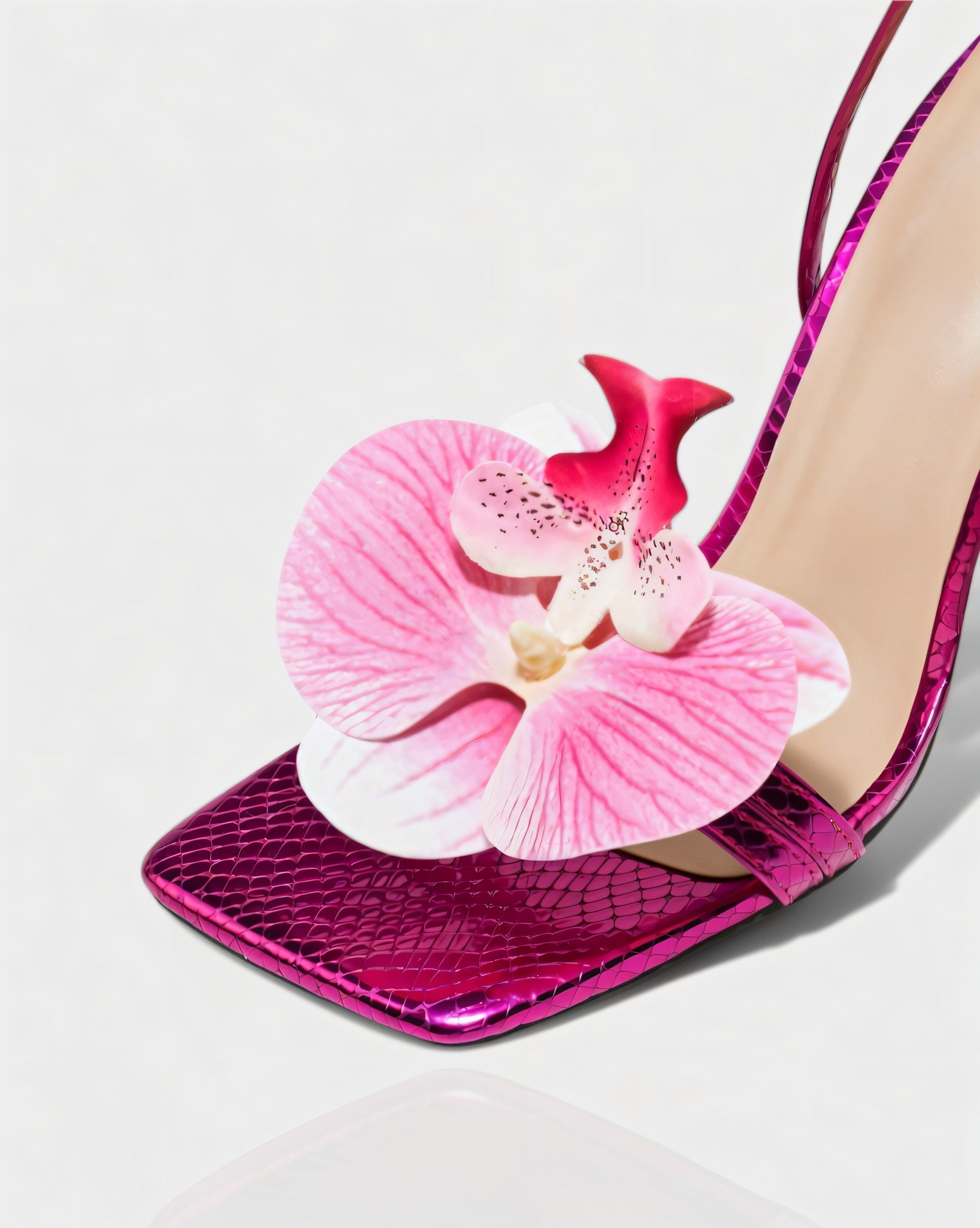 VIONA | Orchid Bloom Ankle Strap Heels