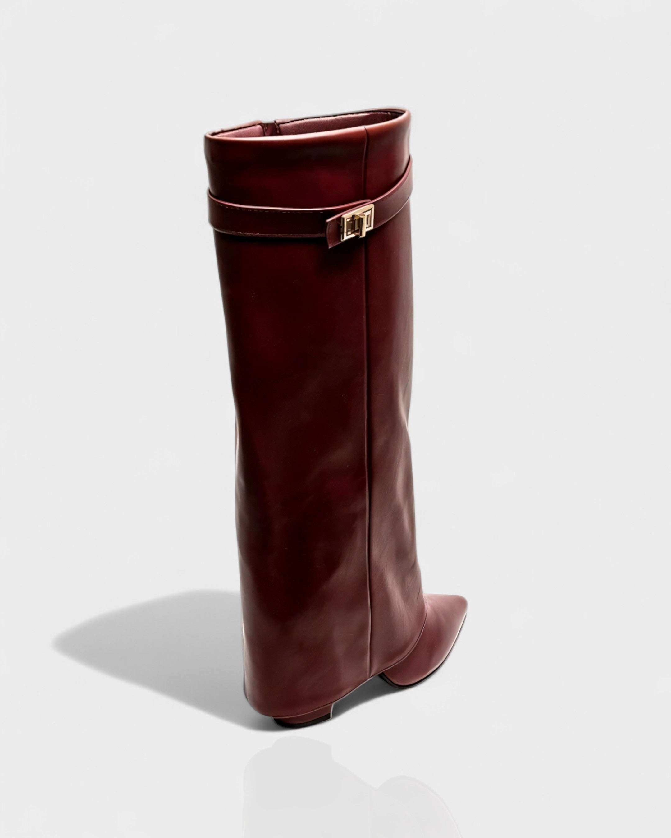 MAISY | Straight Pointed-Toe Knee-High Boots