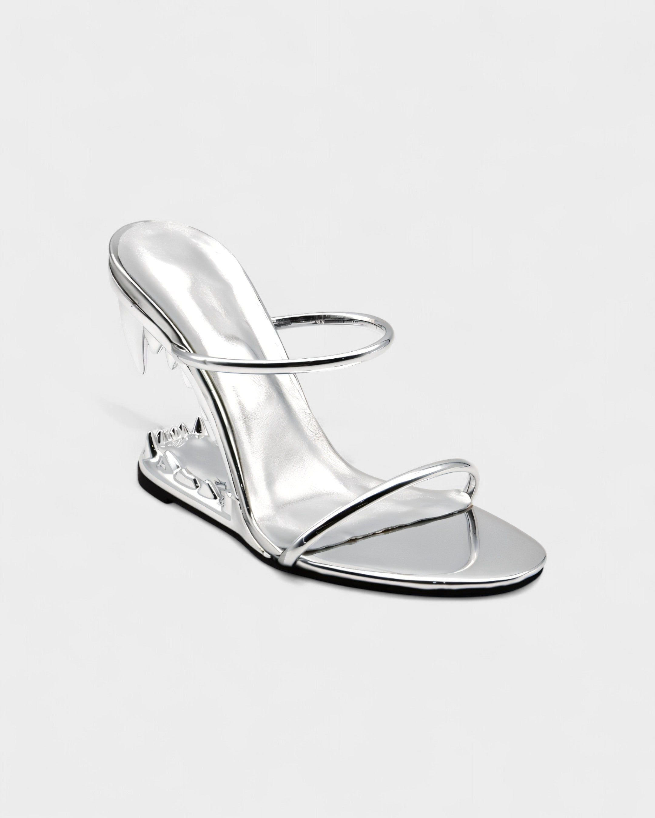 MALAYA | Fang Sculpted Heel Sandals