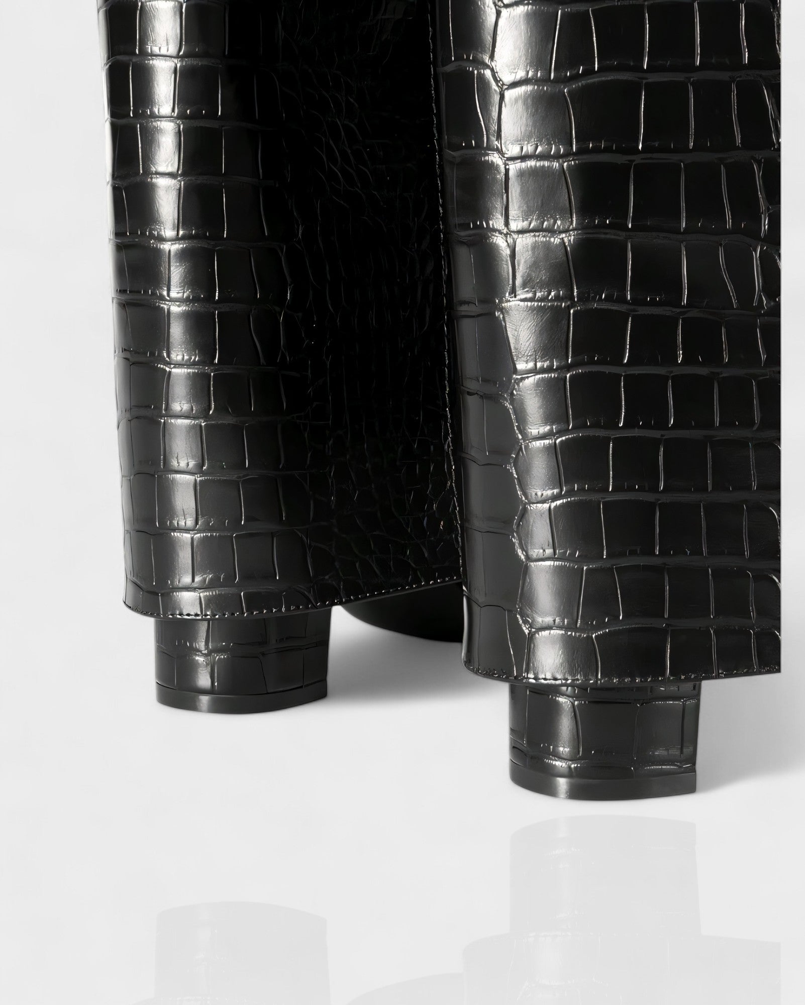 MAISY | Straight Faux Crocodile Boots