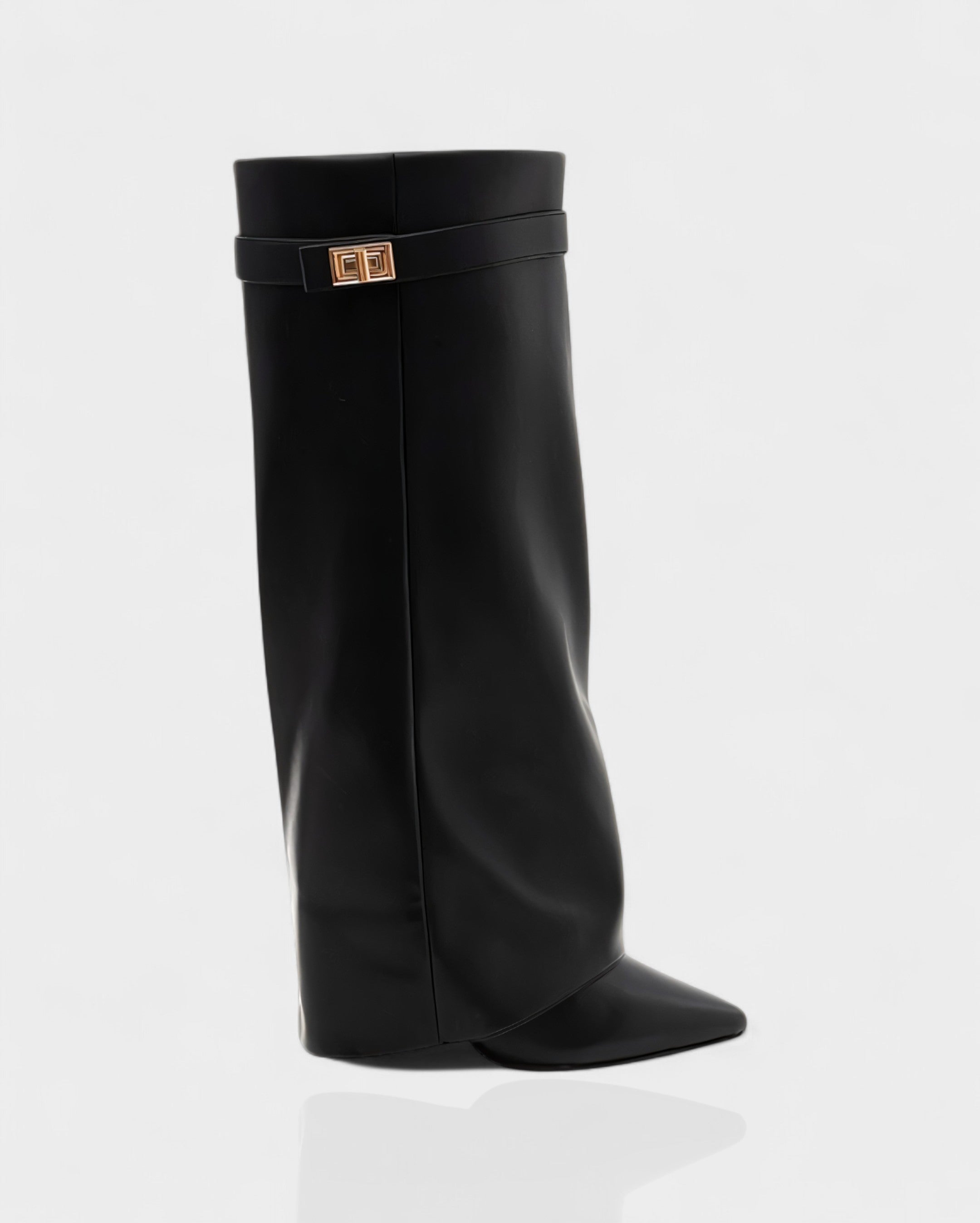 MAISY | Straight Pointed-Toe Knee-High Boots