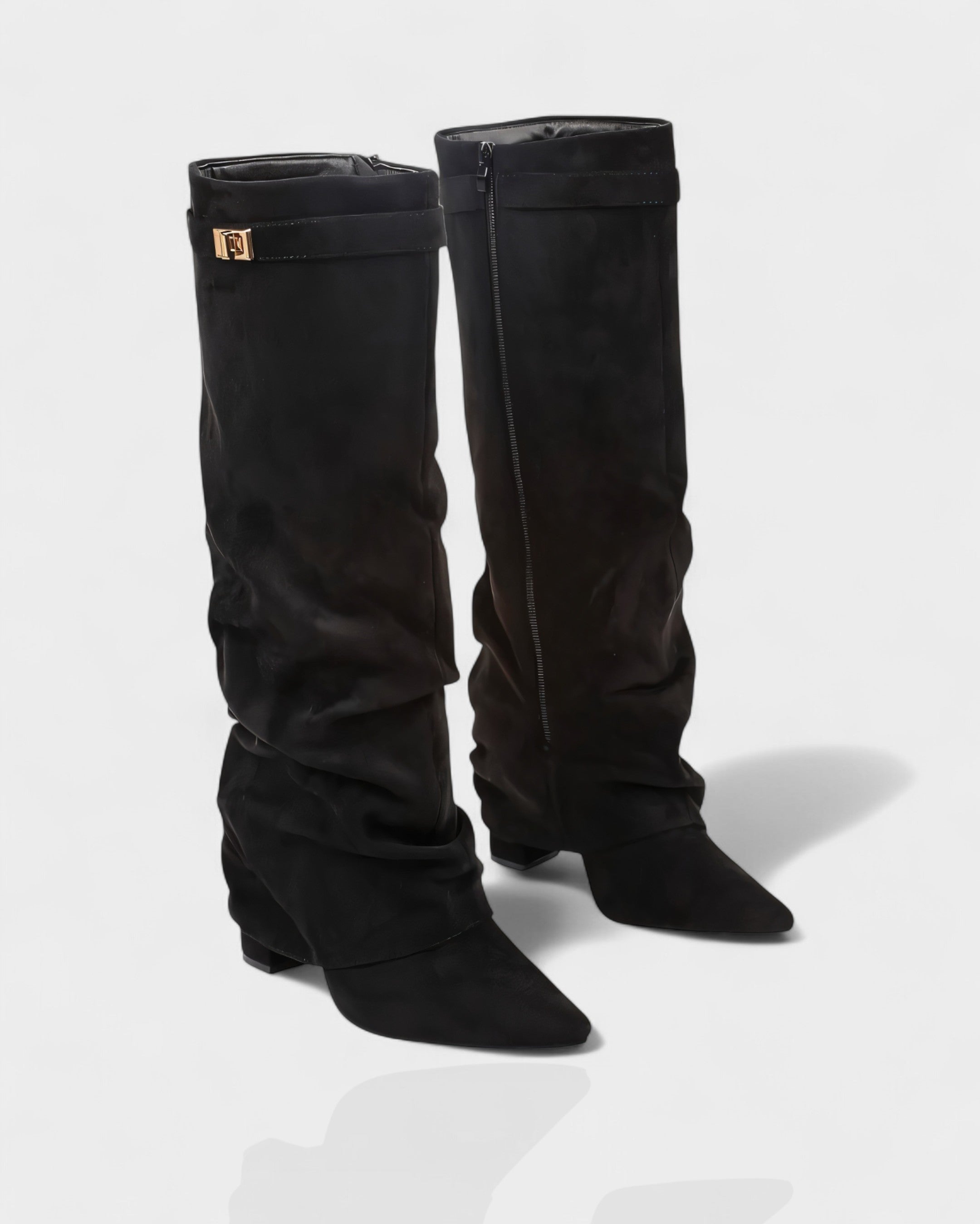 MAISY | Slouchy Pointed-Toe Knee-High Boots