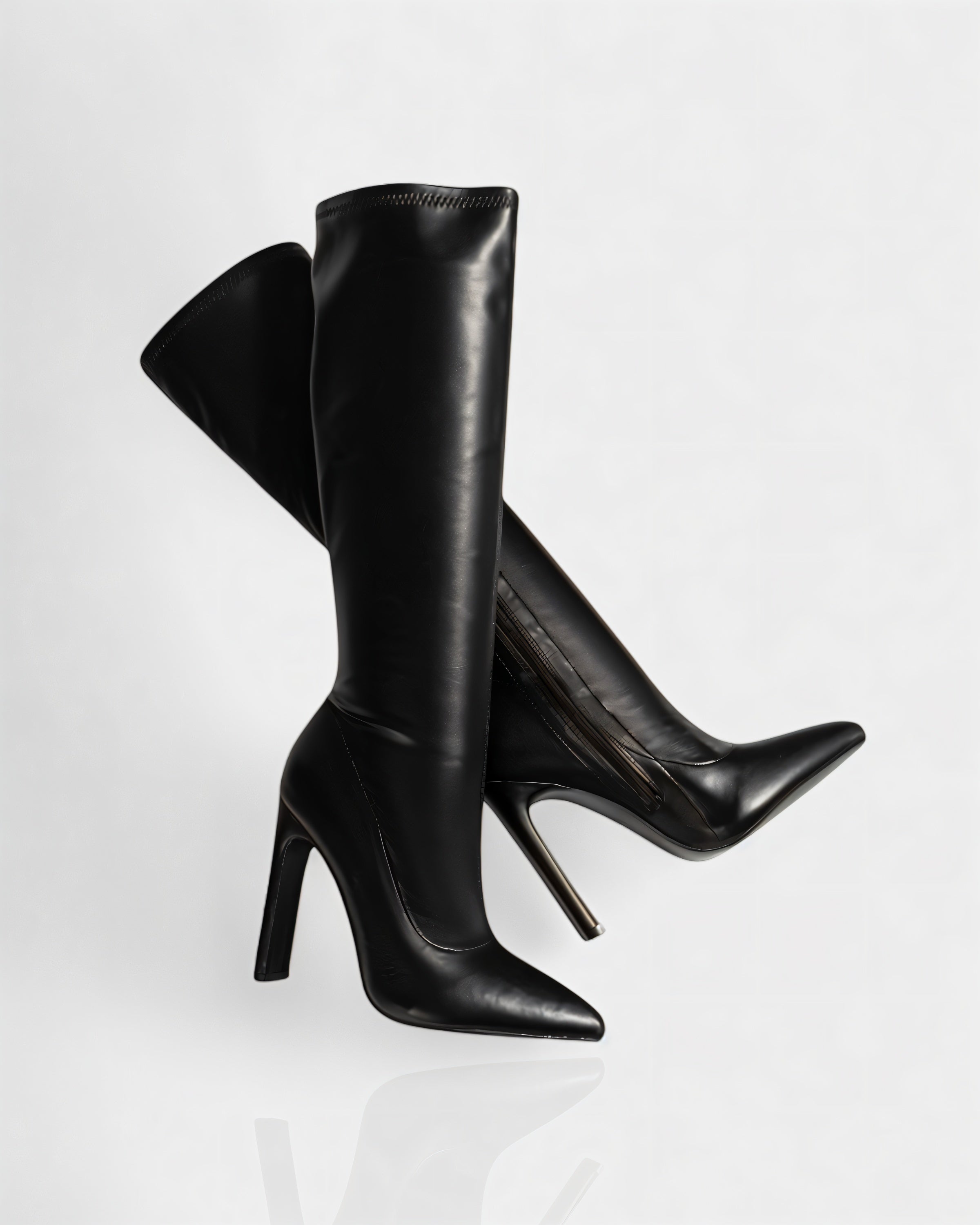CHARLIE | Faux Leather Knee-High Boots