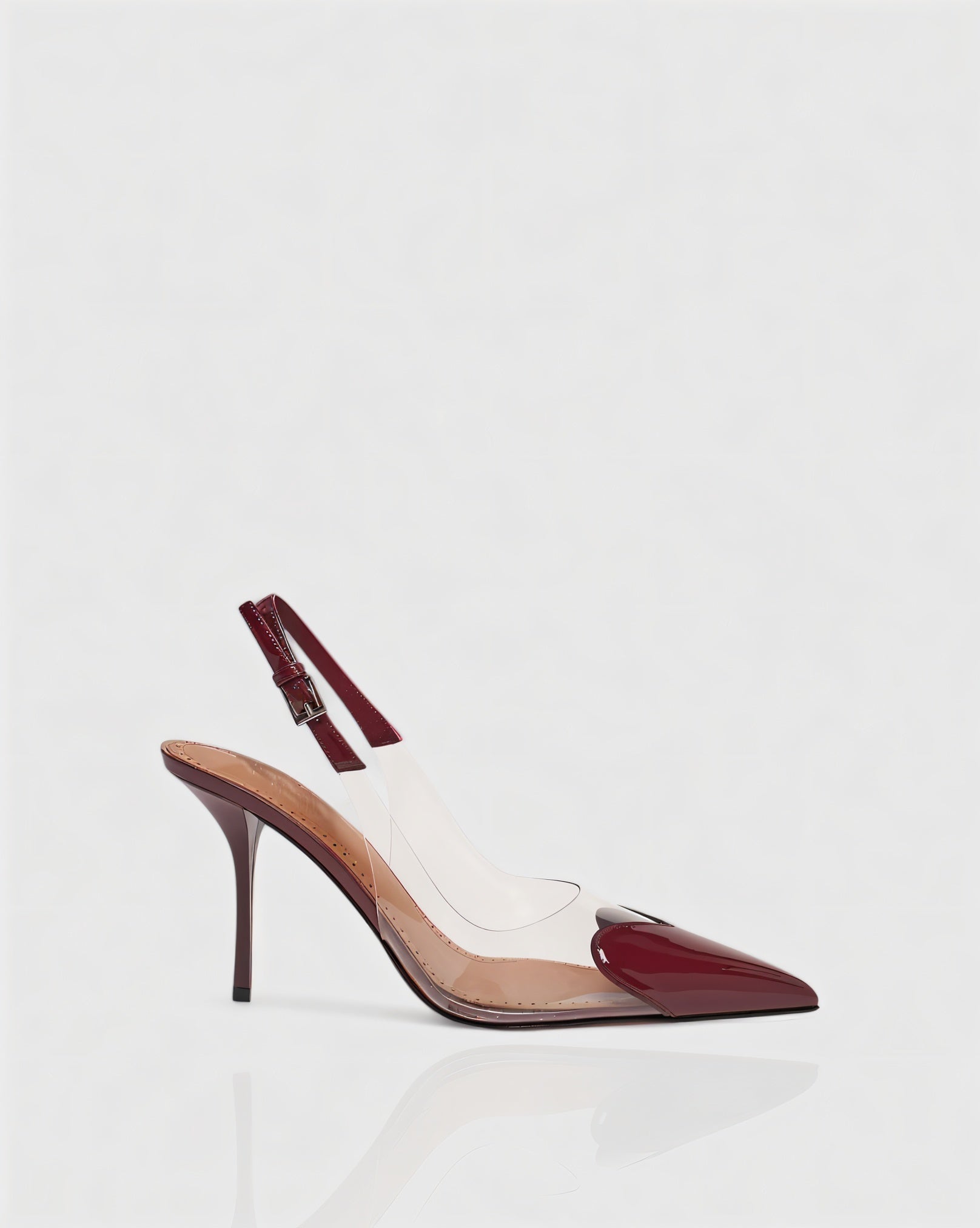 IRENE | Clear Heart Detail Heels