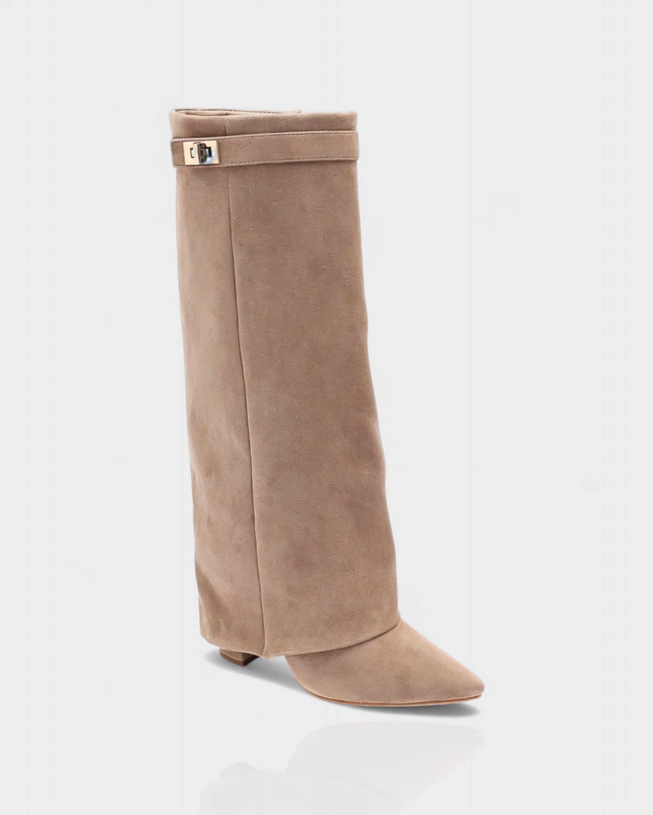 MAISY | Straight Pointed-Toe Knee-High Boots