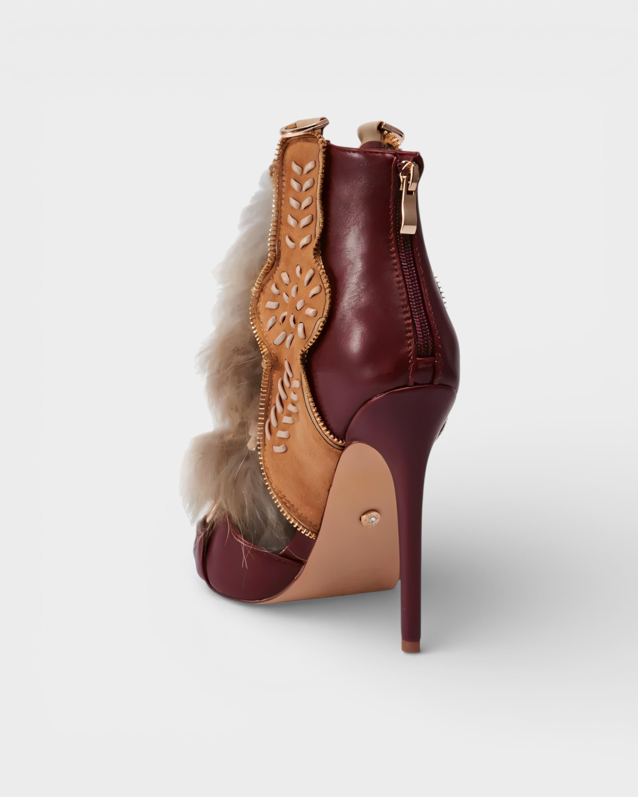 KELLA | Faux-Fur Lace-Up Stiletto Heels