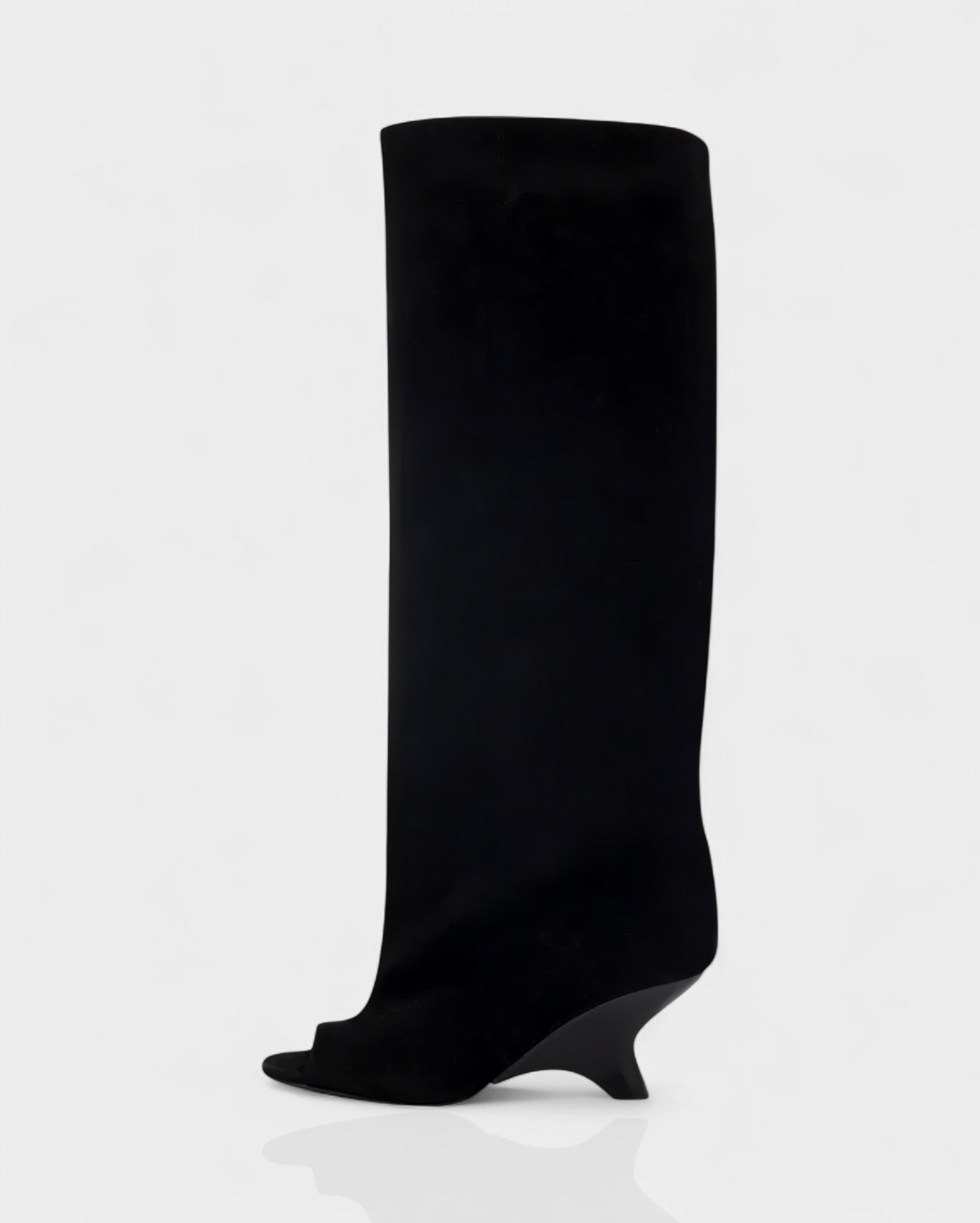 HELIRA | Peep Toe Wedge Knee High Boots