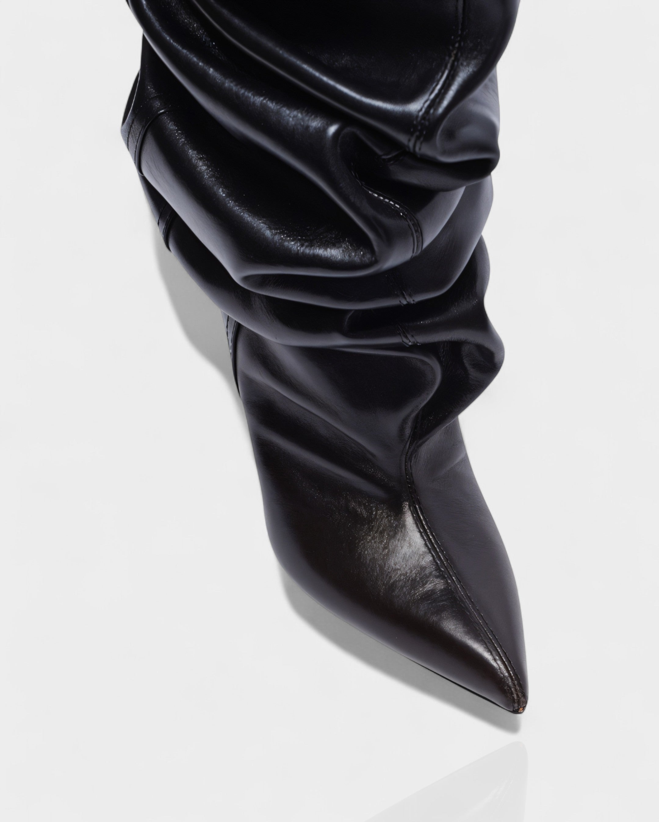 ELOURA | Slouch Knee-High Wedge Heel Boots