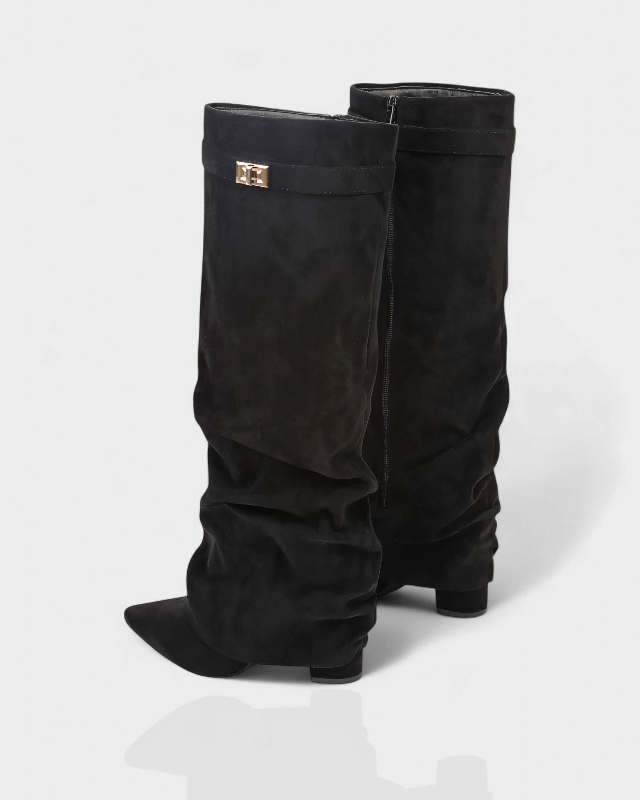 MAISY | Slouchy Pointed-Toe Knee-High Boots