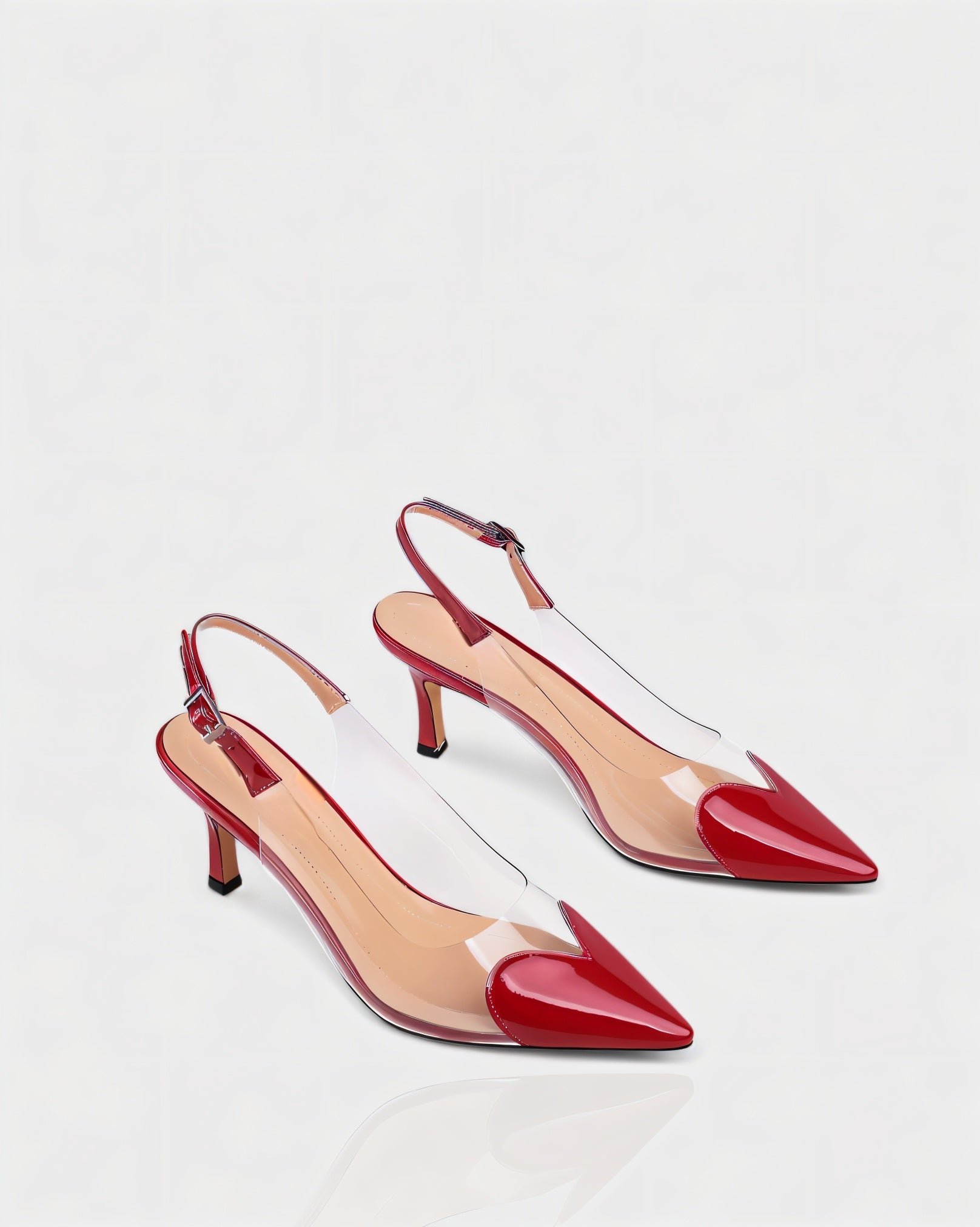 IRENE | Clear Heart Detail Heels