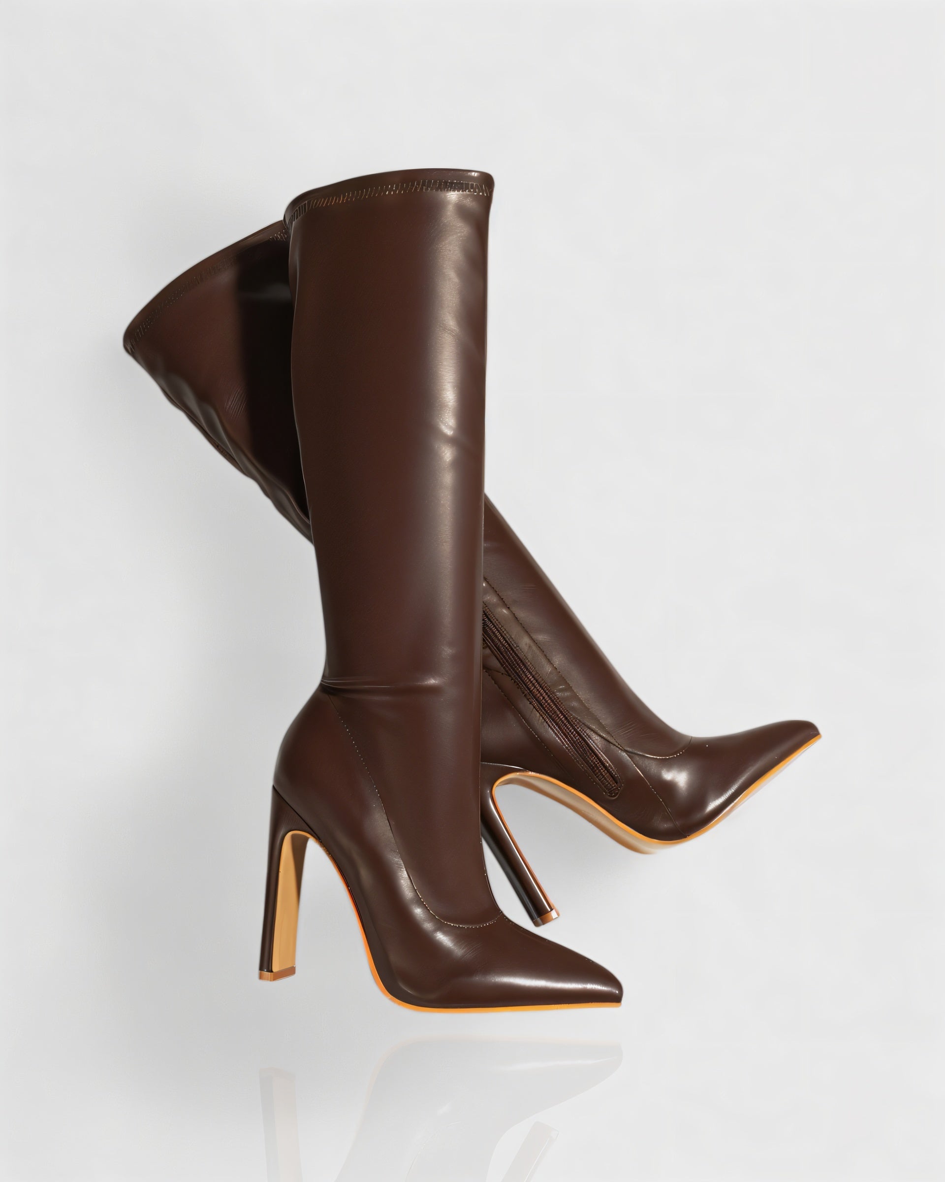 CHARLIE | Faux Leather Knee-High Boots