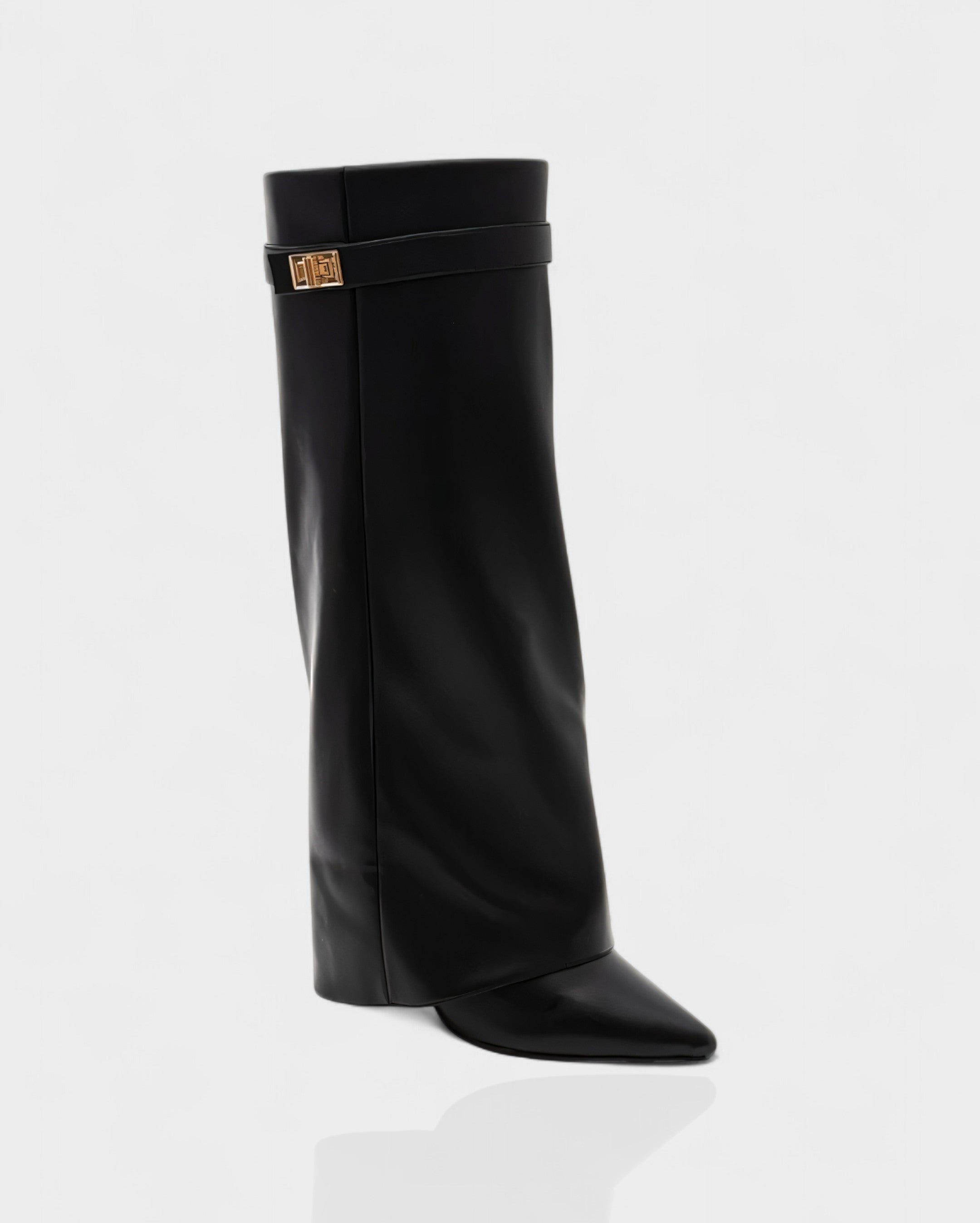 MAISY | Straight Pointed-Toe Knee-High Boots
