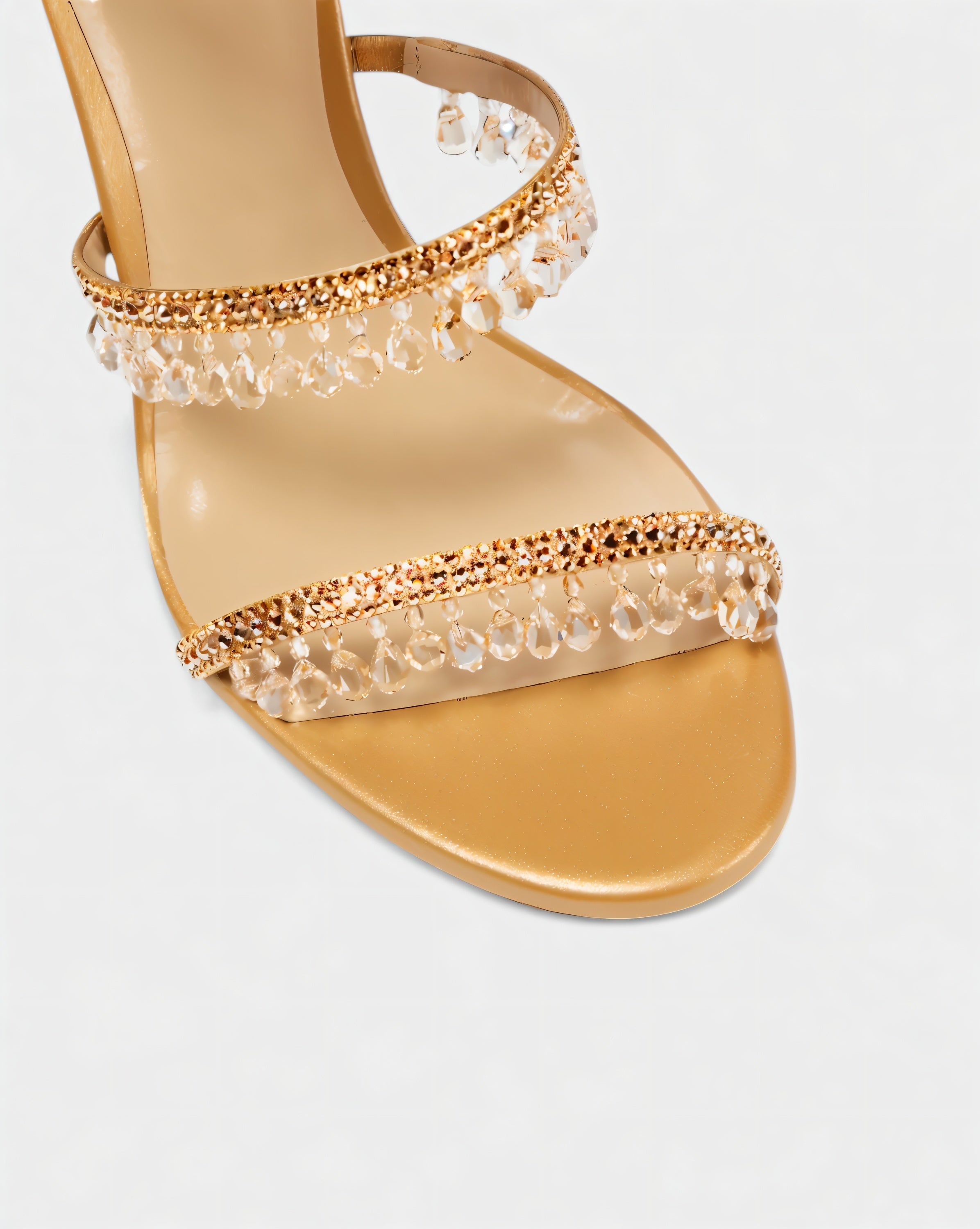 ALYRA | Rhinestone Tassel Ankle-Wrap High Heels