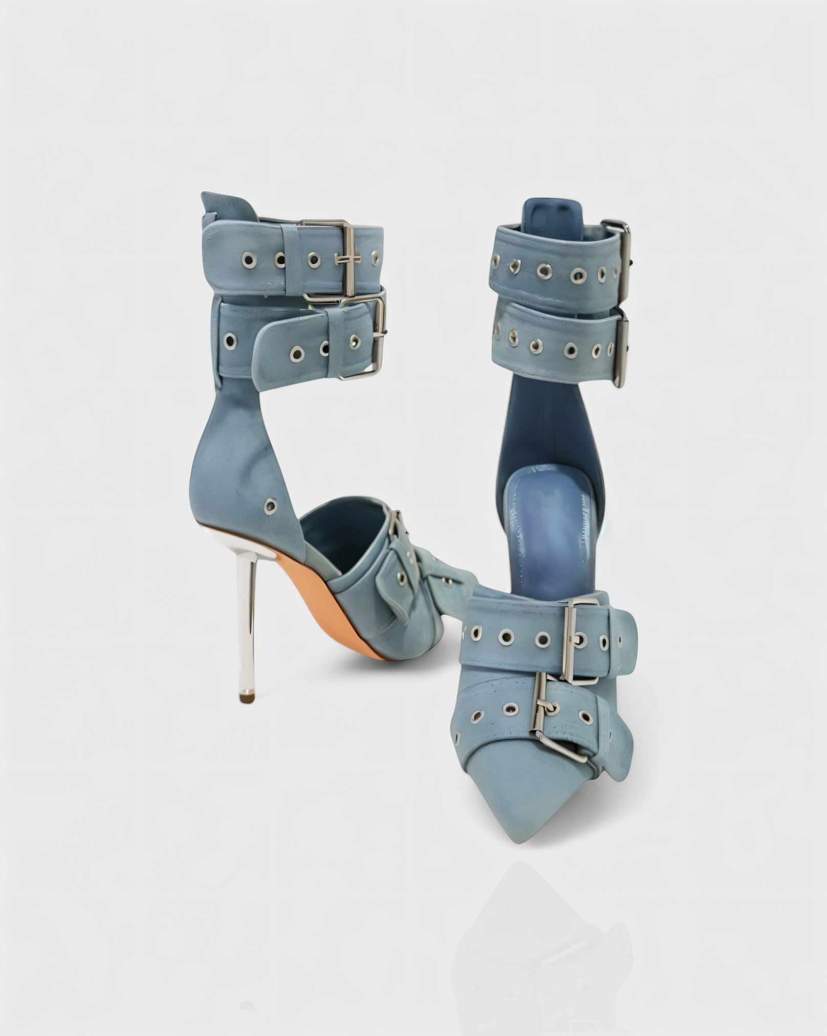 MARILYN | Buckle Strap Pointed-Toe Stiletto Heels