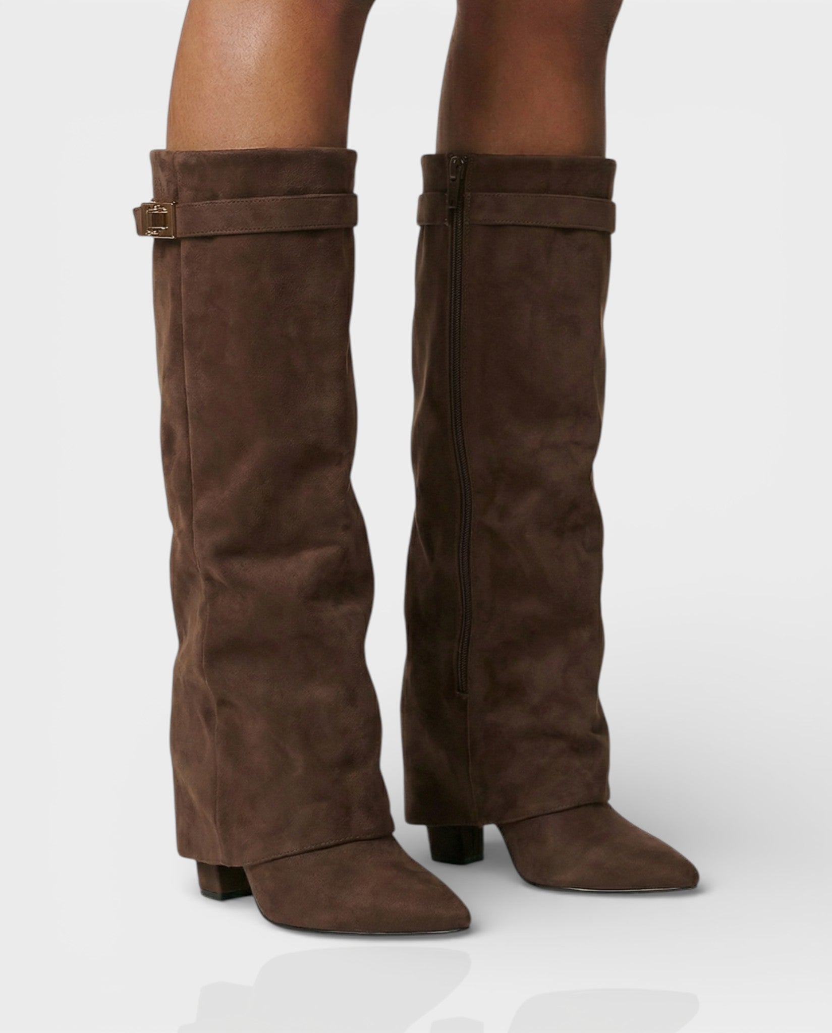 MAISY | Straight Pointed-Toe Knee-High Boots