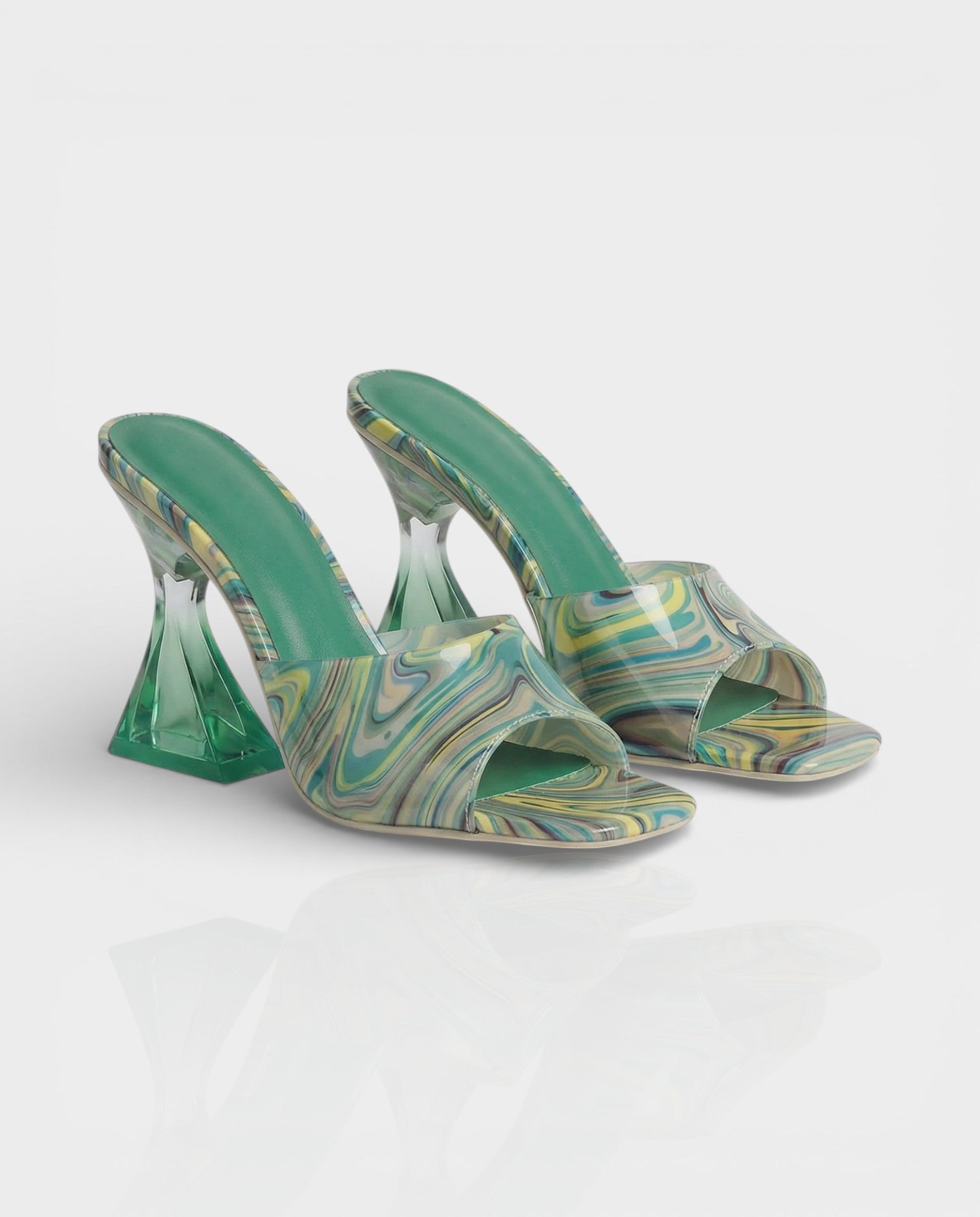 ORELIA | Contrast Peep Toe Heels Sandals