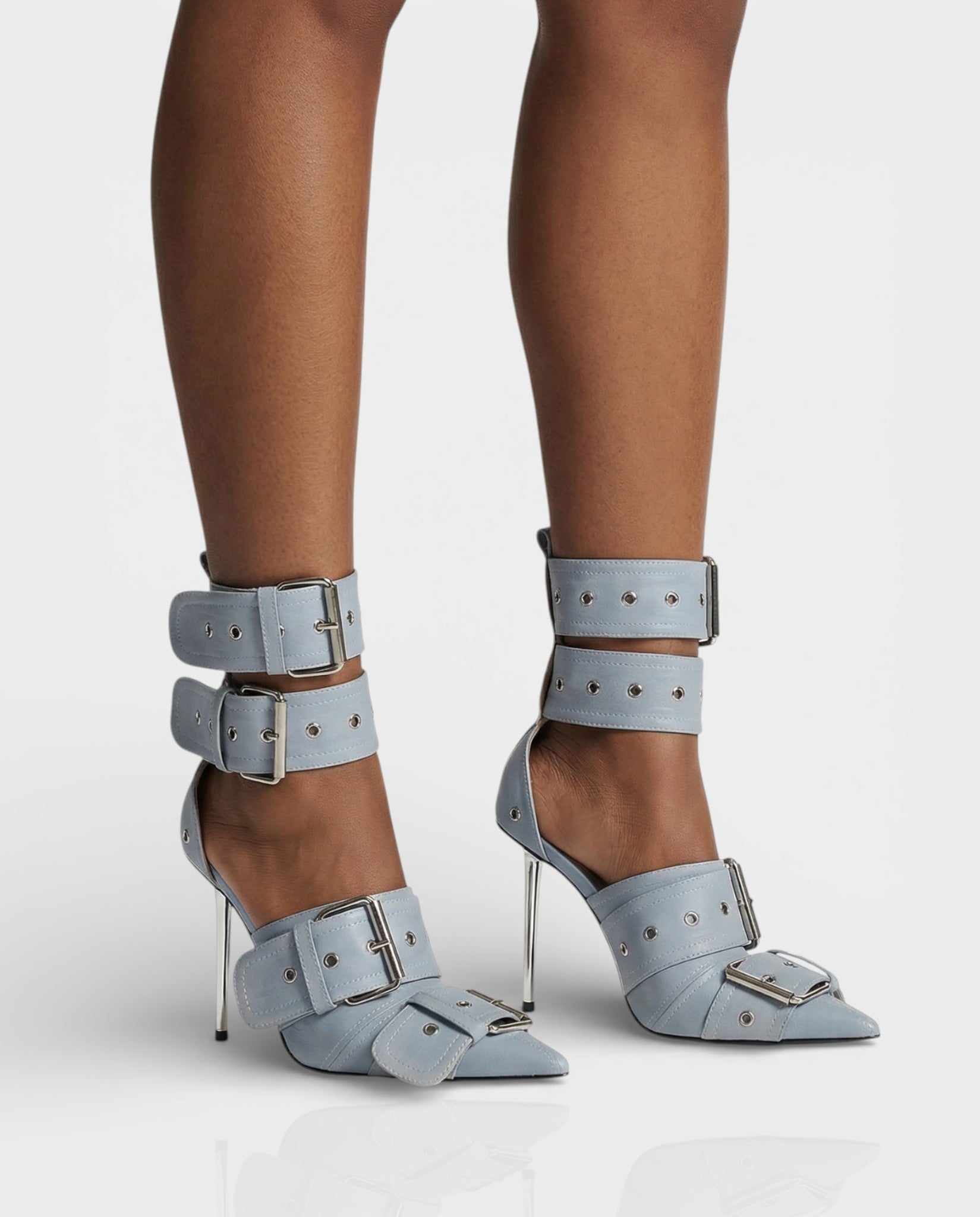 MARILYN | Buckle Strap Pointed-Toe Stiletto Heels