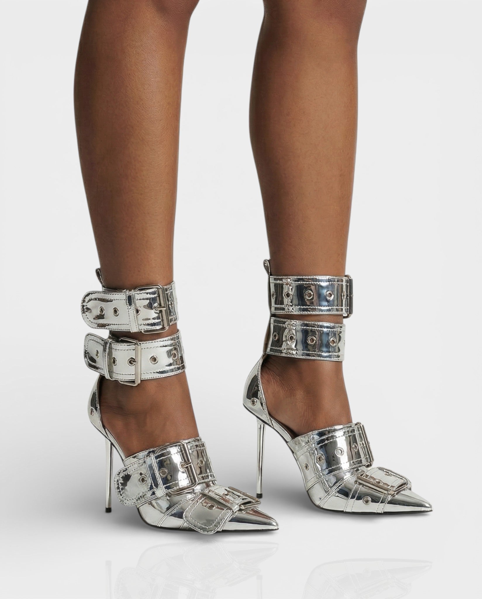 MARILYN | Buckle Strap Pointed-Toe Stiletto Heels