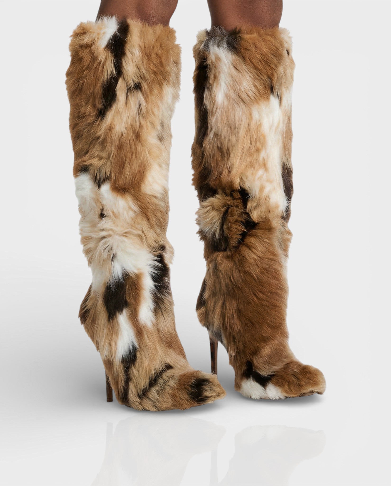 ALBA | Multicoloured Faux Fur Boots