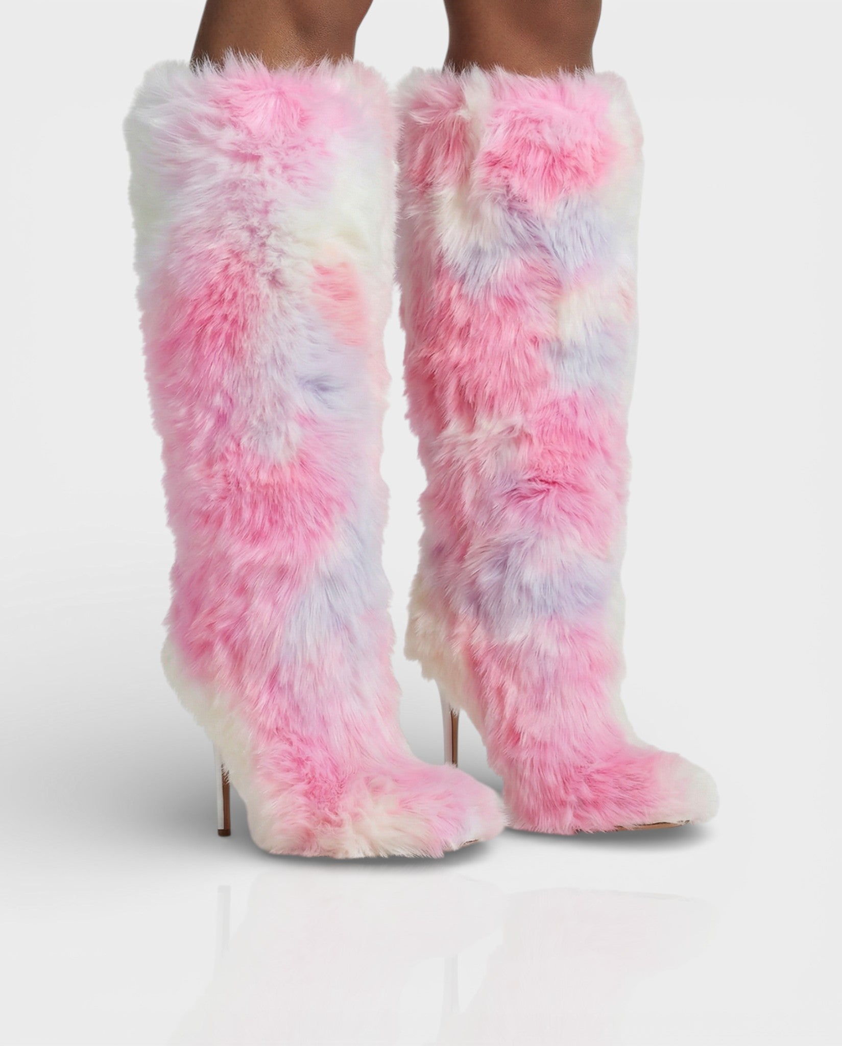 ALBA | Multicoloured Faux Fur Boots