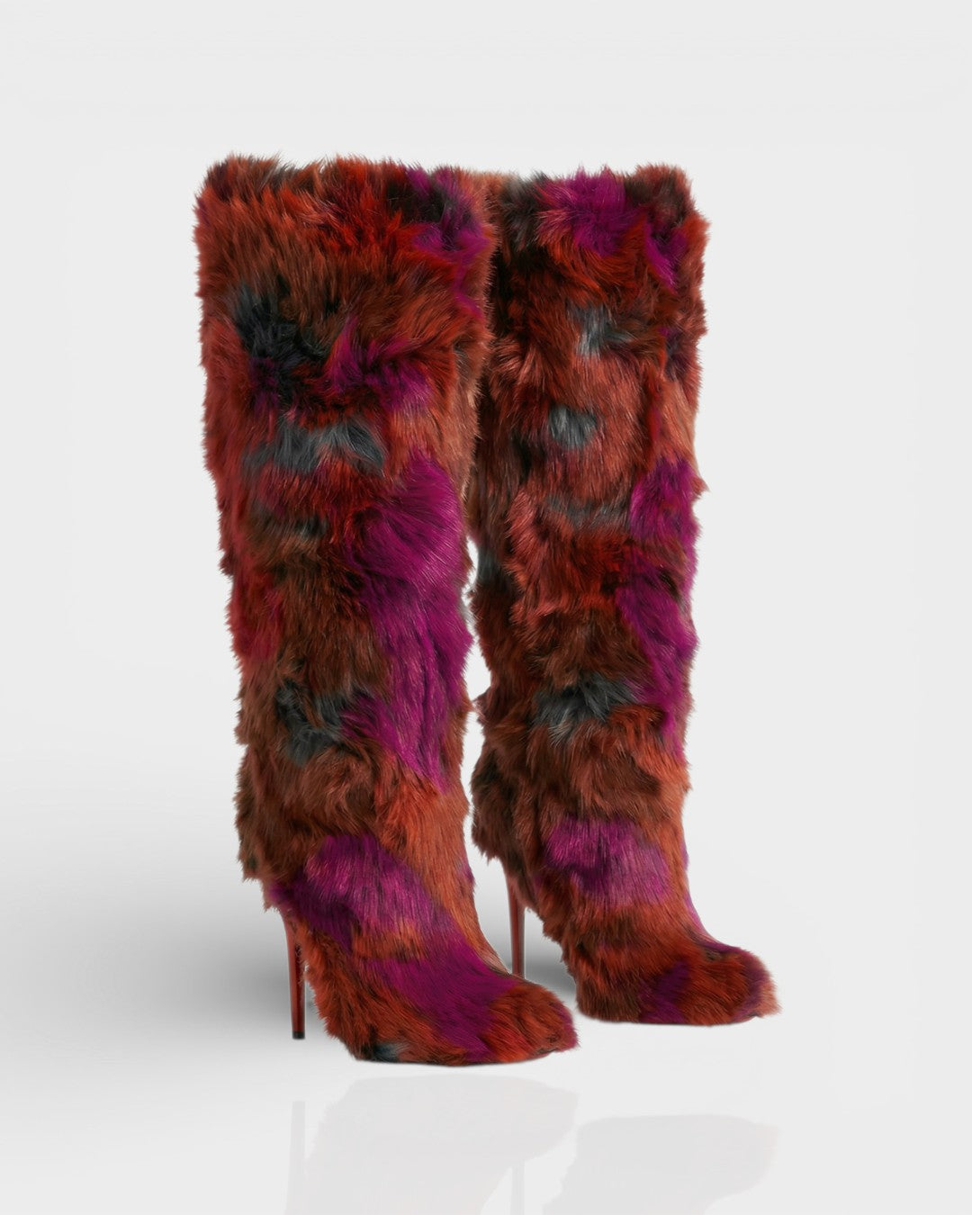 ALBA | Multicoloured Faux Fur Boots