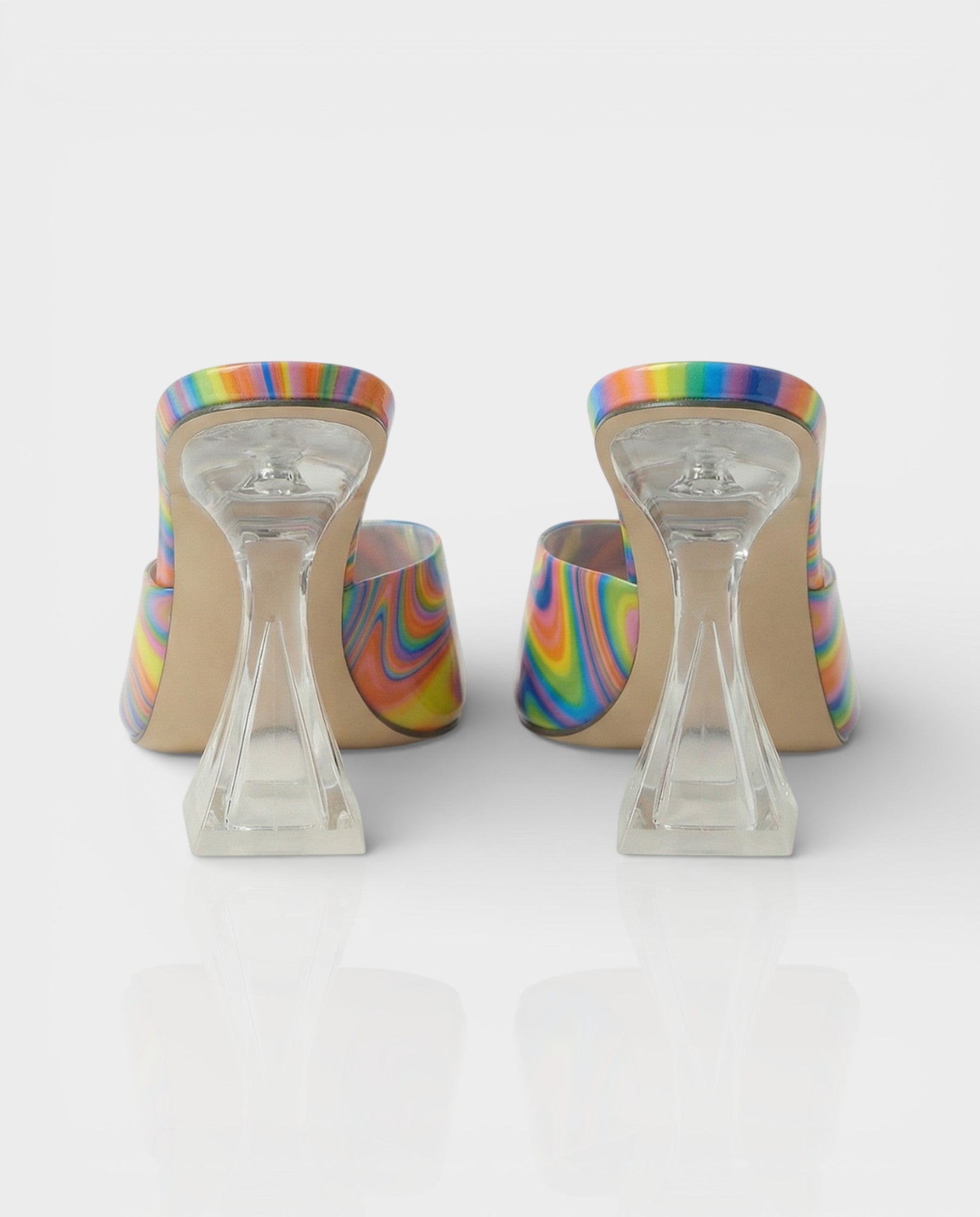 ORELIA | Contrast Peep Toe Heels Sandals