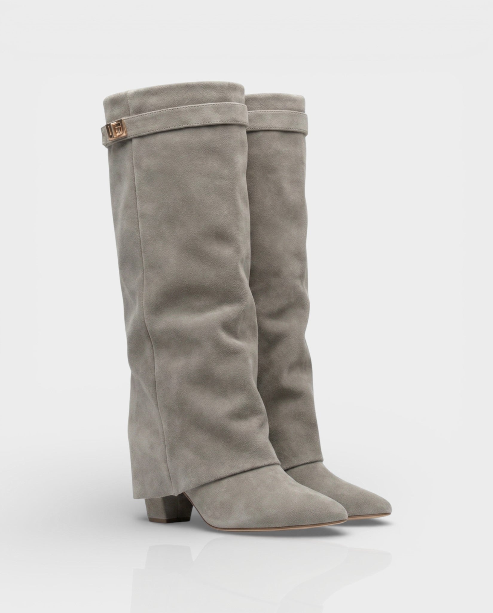 MAISY | Straight Pointed-Toe Knee-High Boots